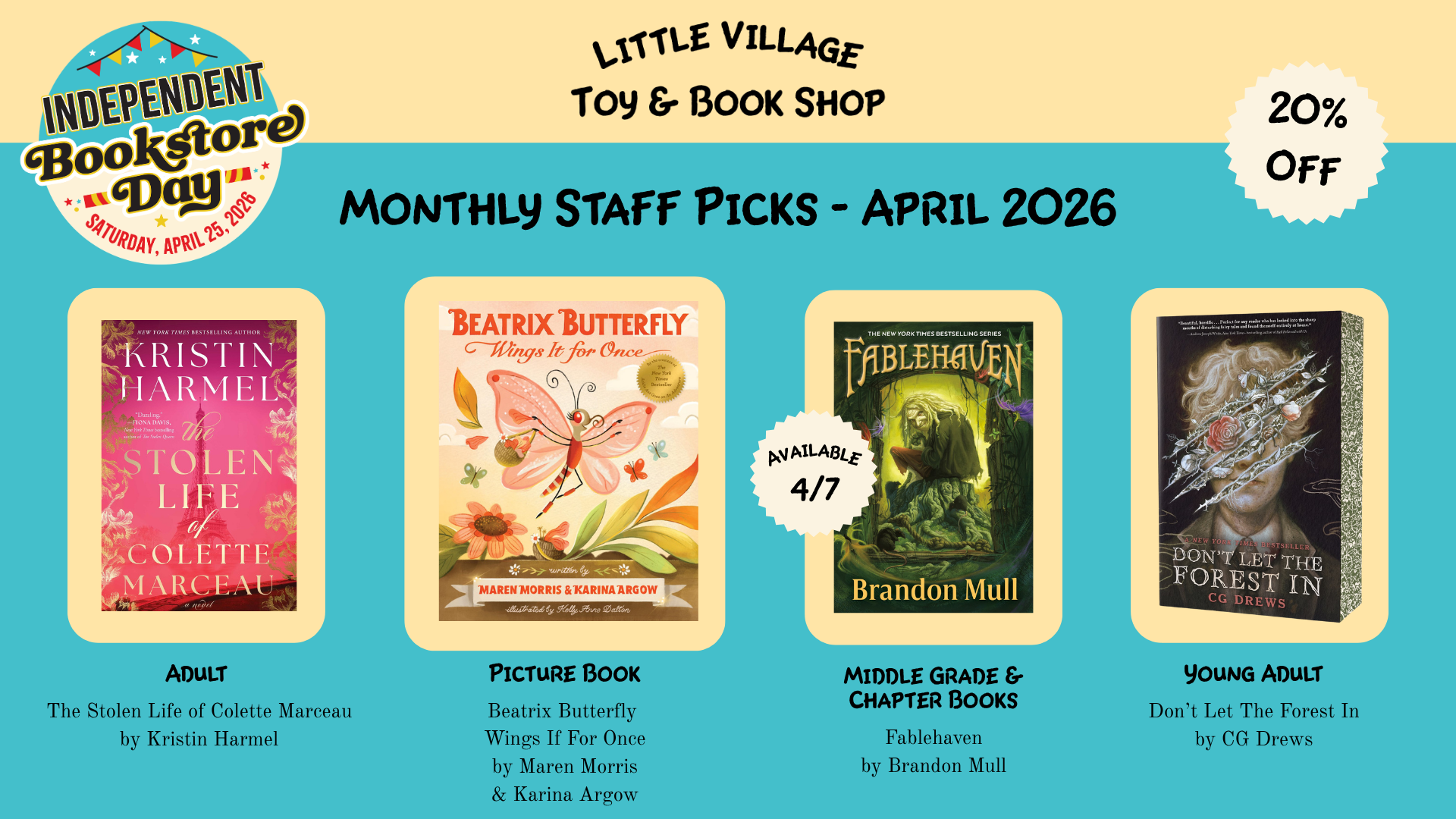 Monthly Staff Picks | April, 2026