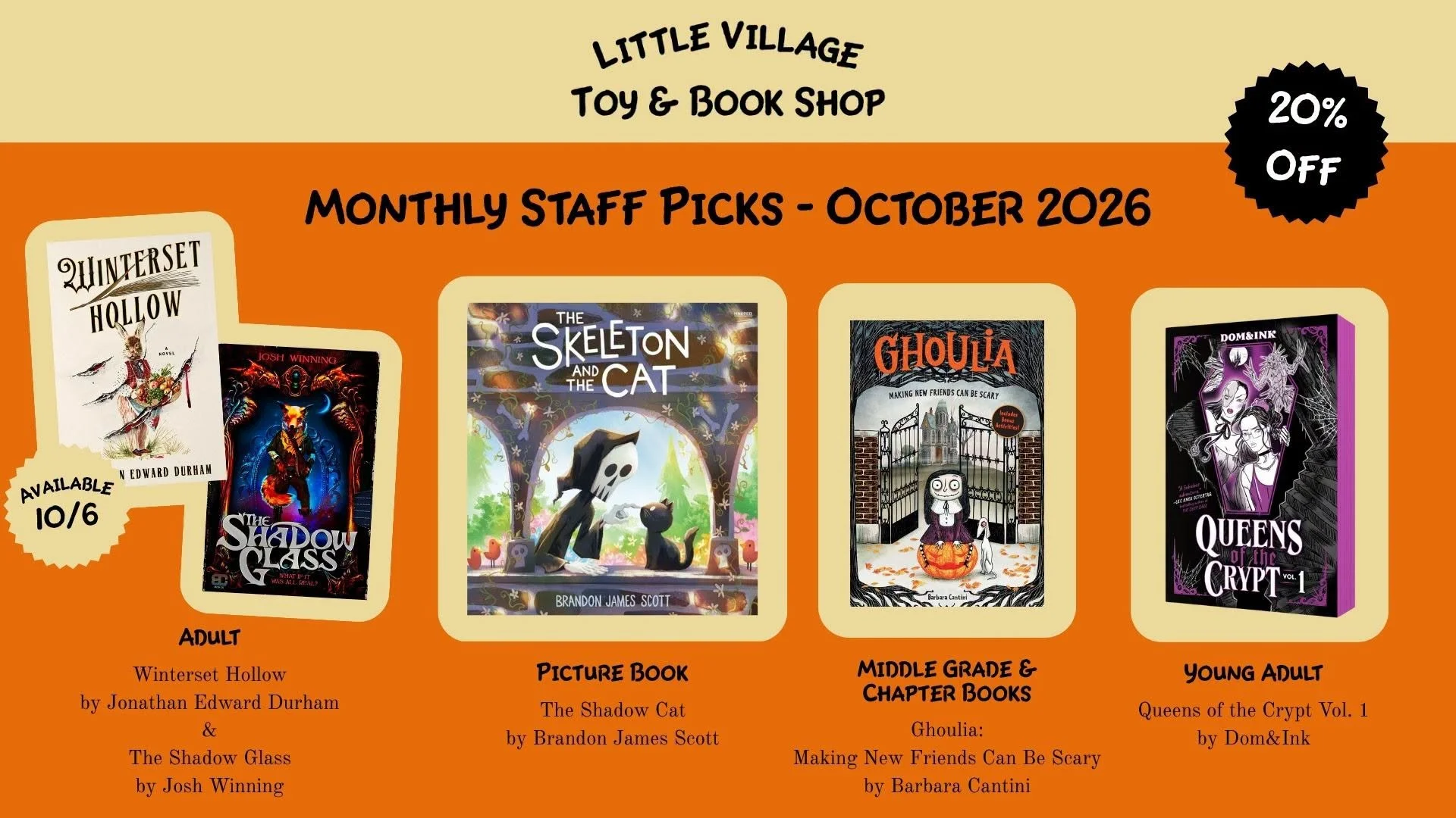 Monthly Staff Picks | October, 2026