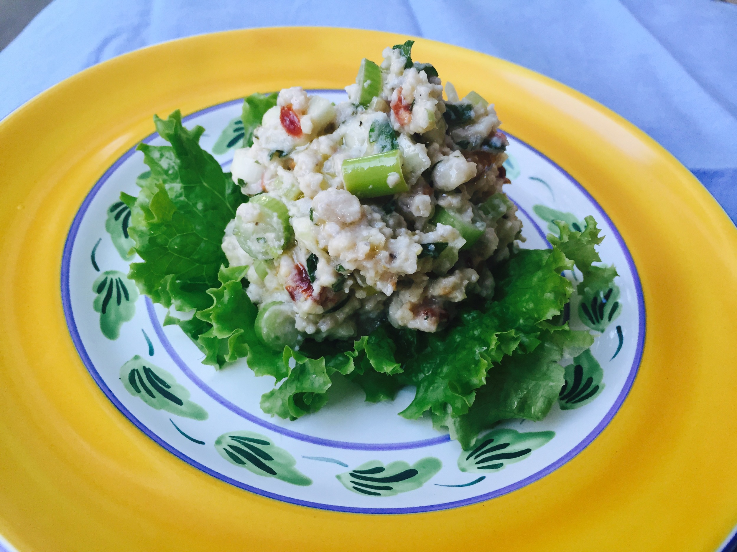 Millet salad with cranberries and scallions