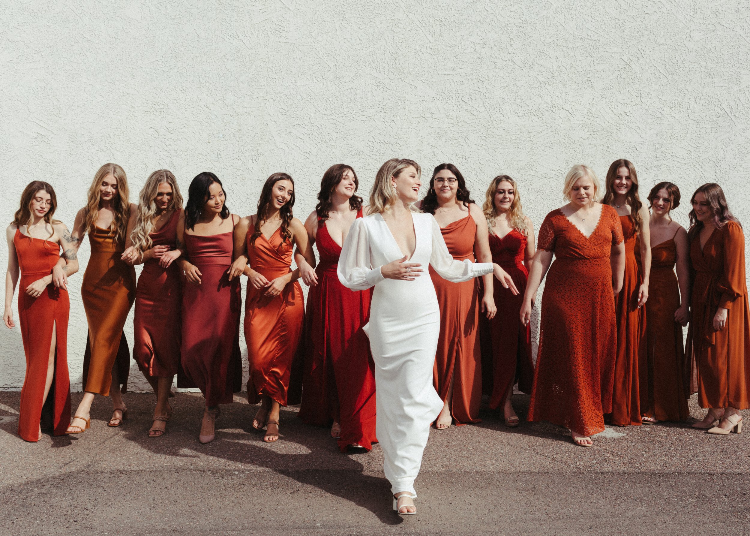 bridesmaids in red arizona