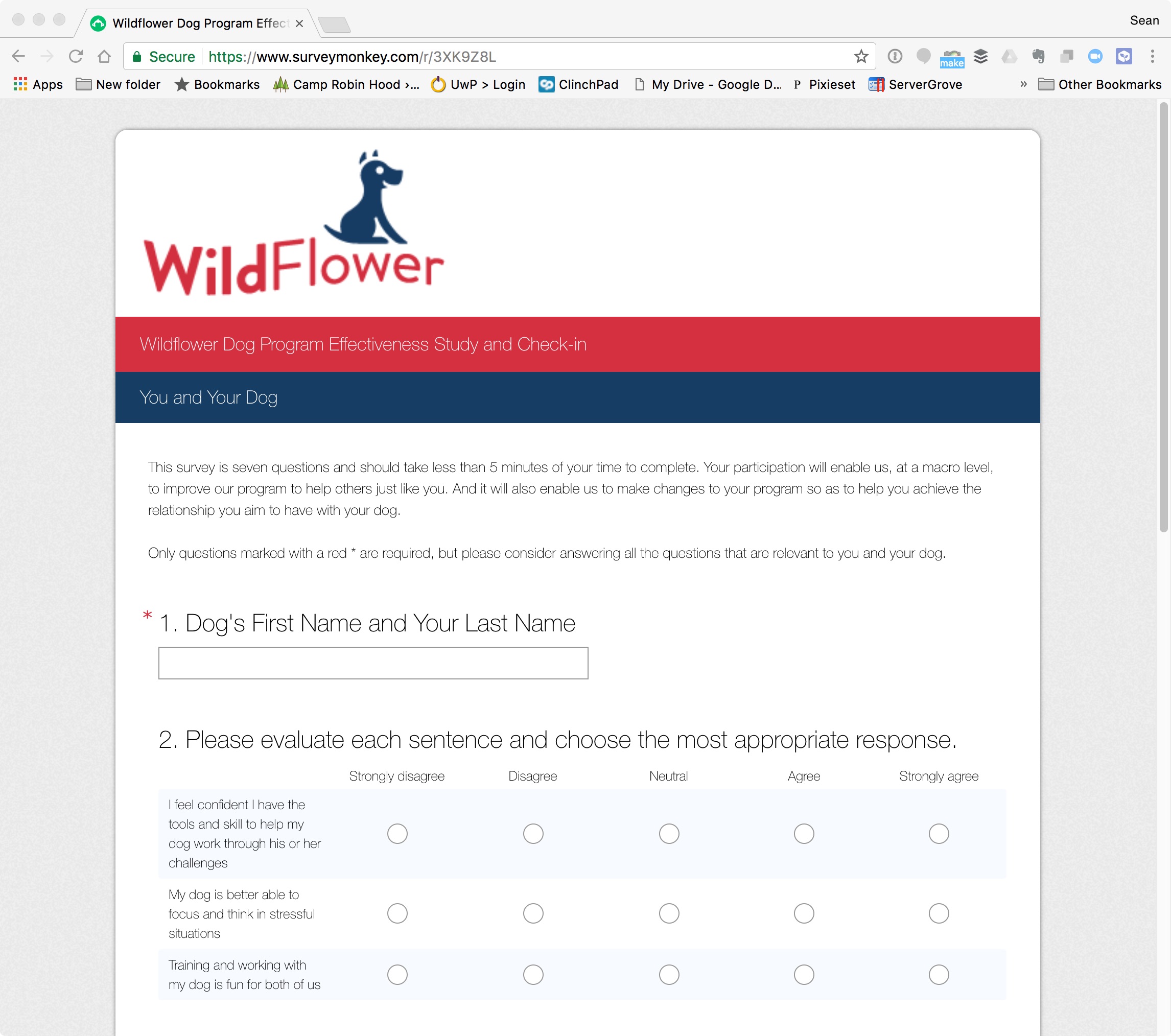 The new survey you will be seeing.