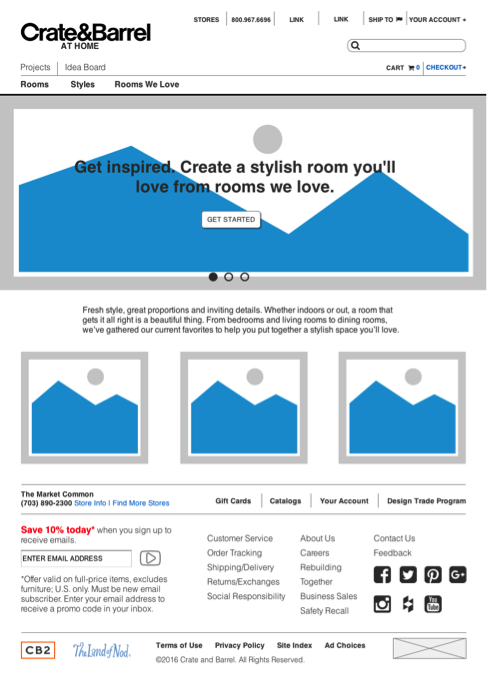 Crate & Barrel At Home - UX/UI — Auds Design