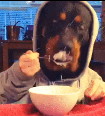 It's okay to eat like this...as long as it's early in the day ( image source )
