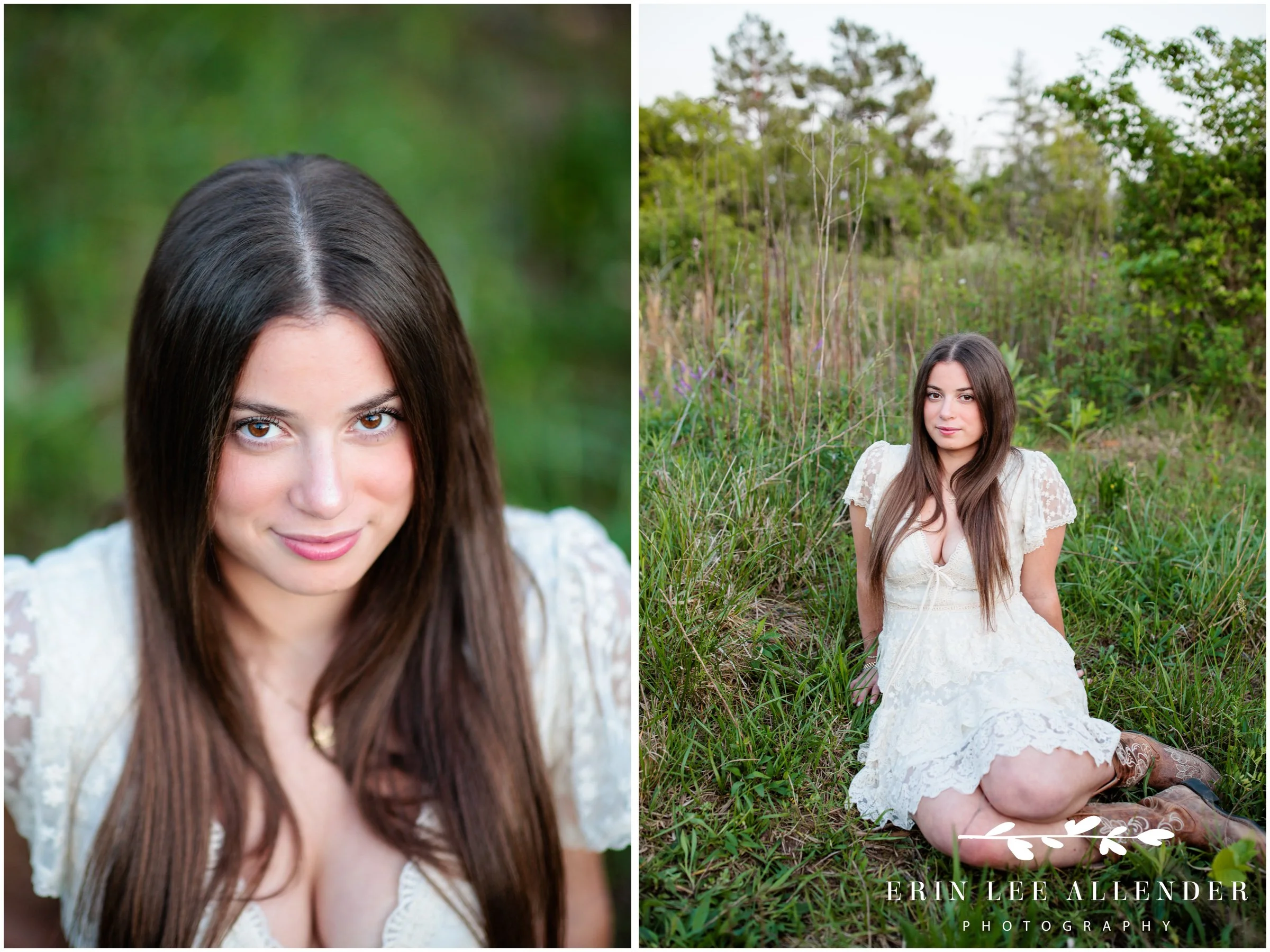 Nashville senior photographer — classic senior portrait sitting in an open field, outdoor senior session Walton Ferry Arboretum