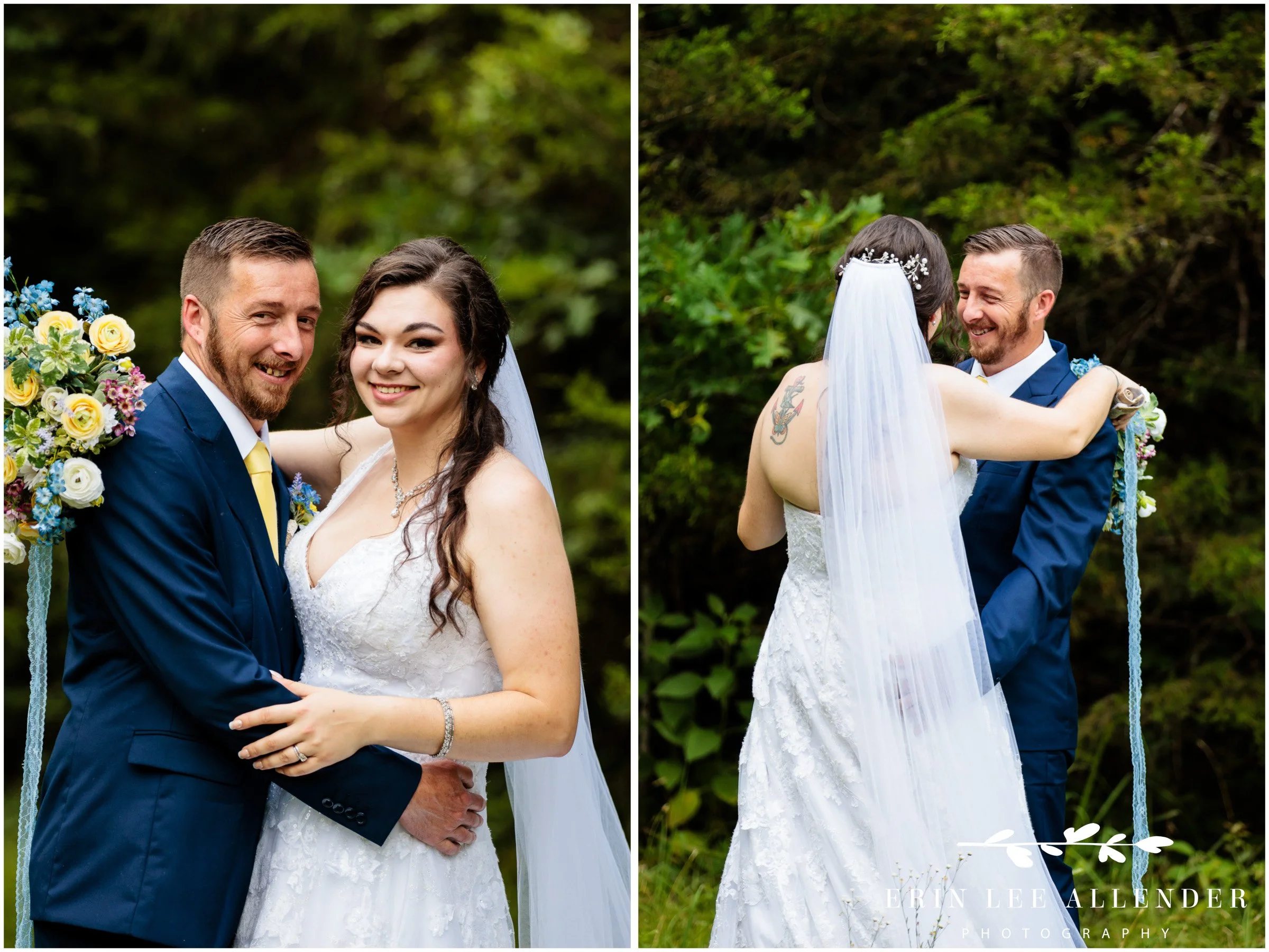 Nashville wedding couple portrait in a Tennessee field at golden hour