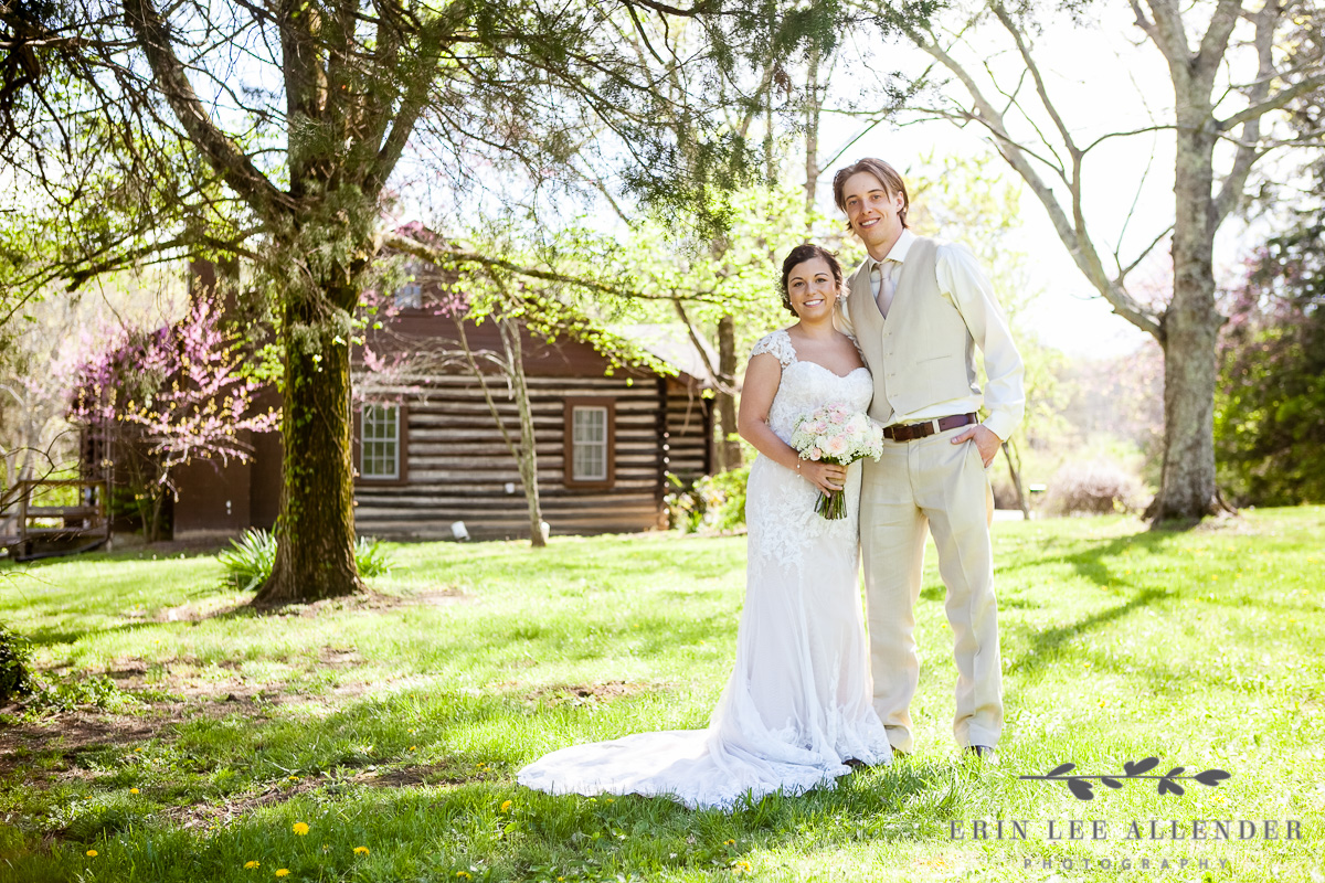 Bride_Groom_In_Front_Of_Cabin
