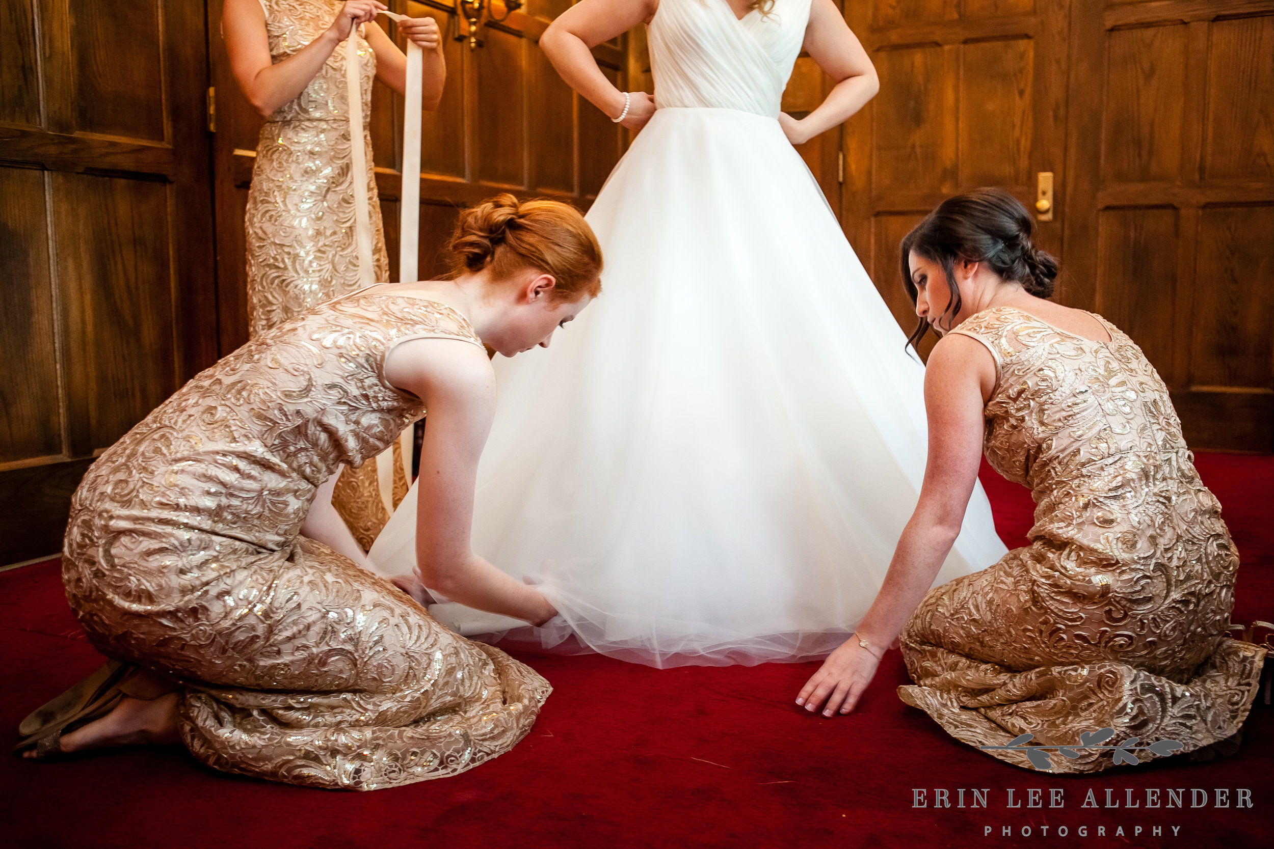 Bridesmaids_Help_Bride_Into_Wedding_Dress