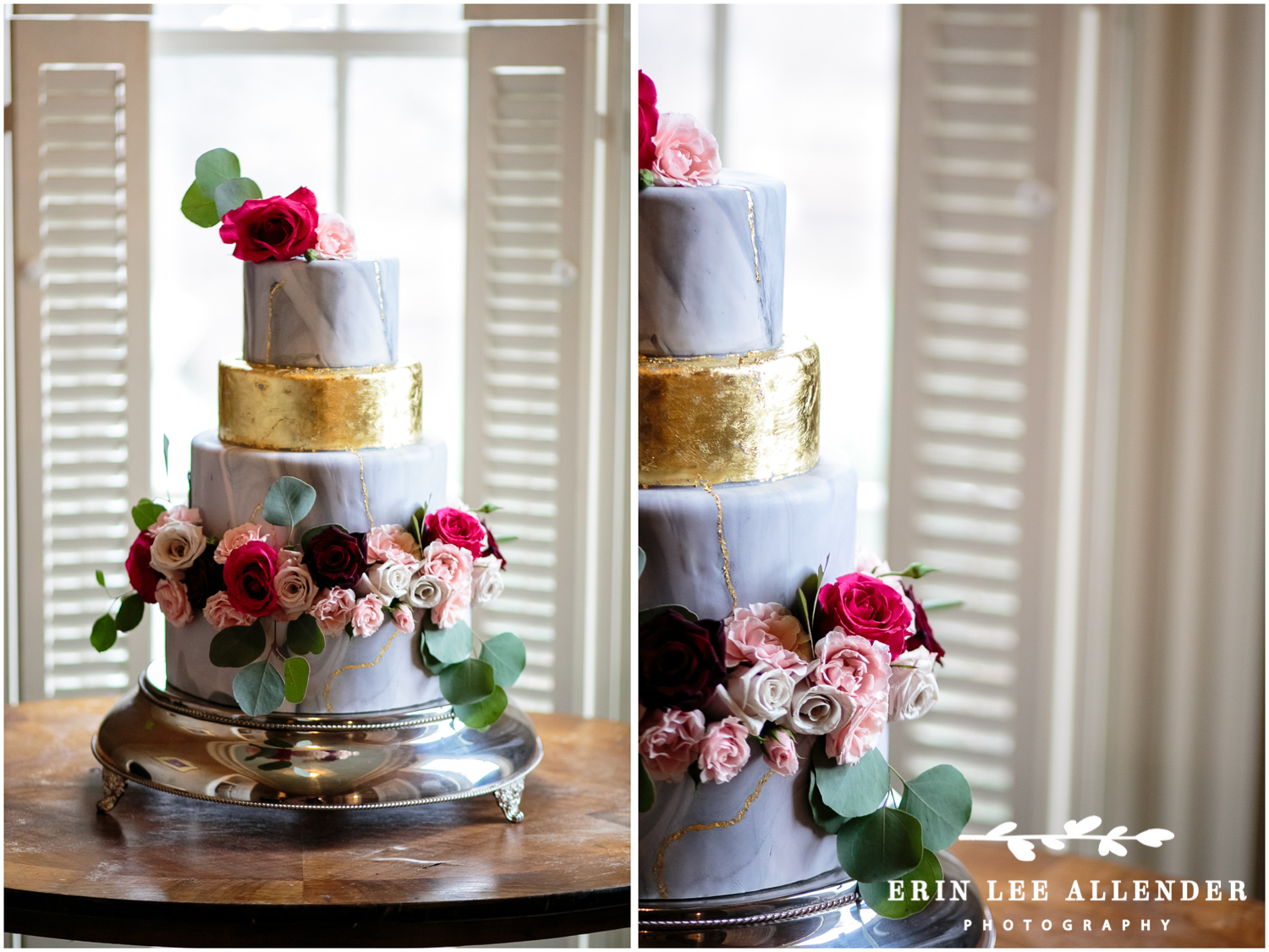 Gold_Foil_Blue_Wedding_Cake