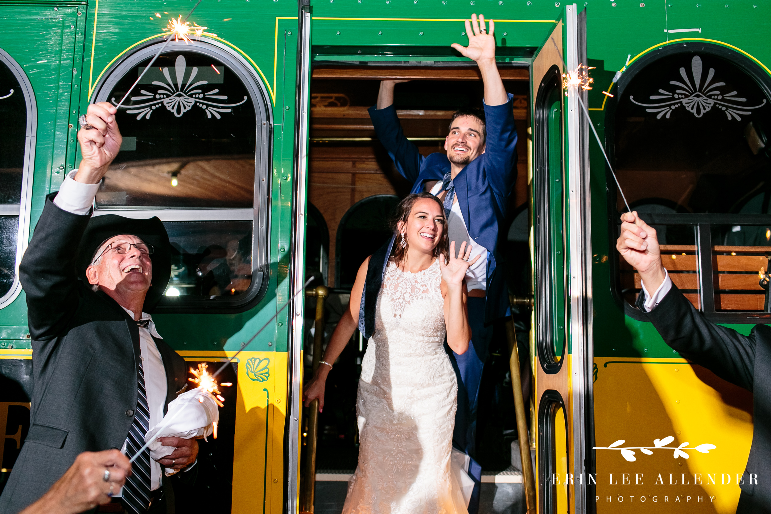 Trolley-wedding-exit