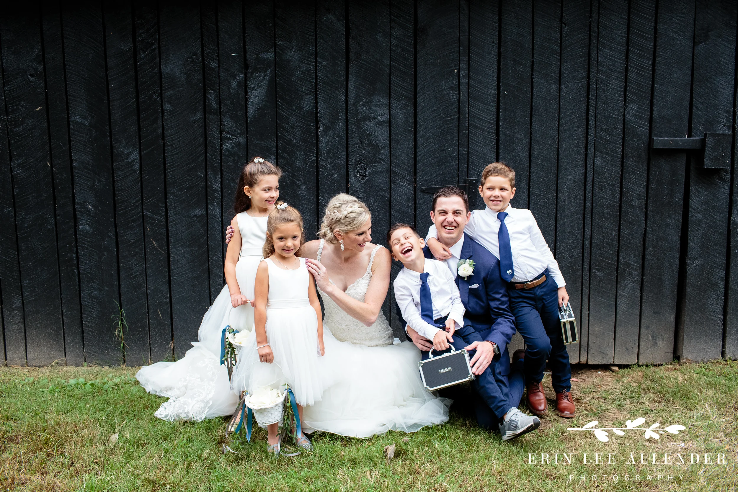 Bride-Groom-Ring-bearer-laughing