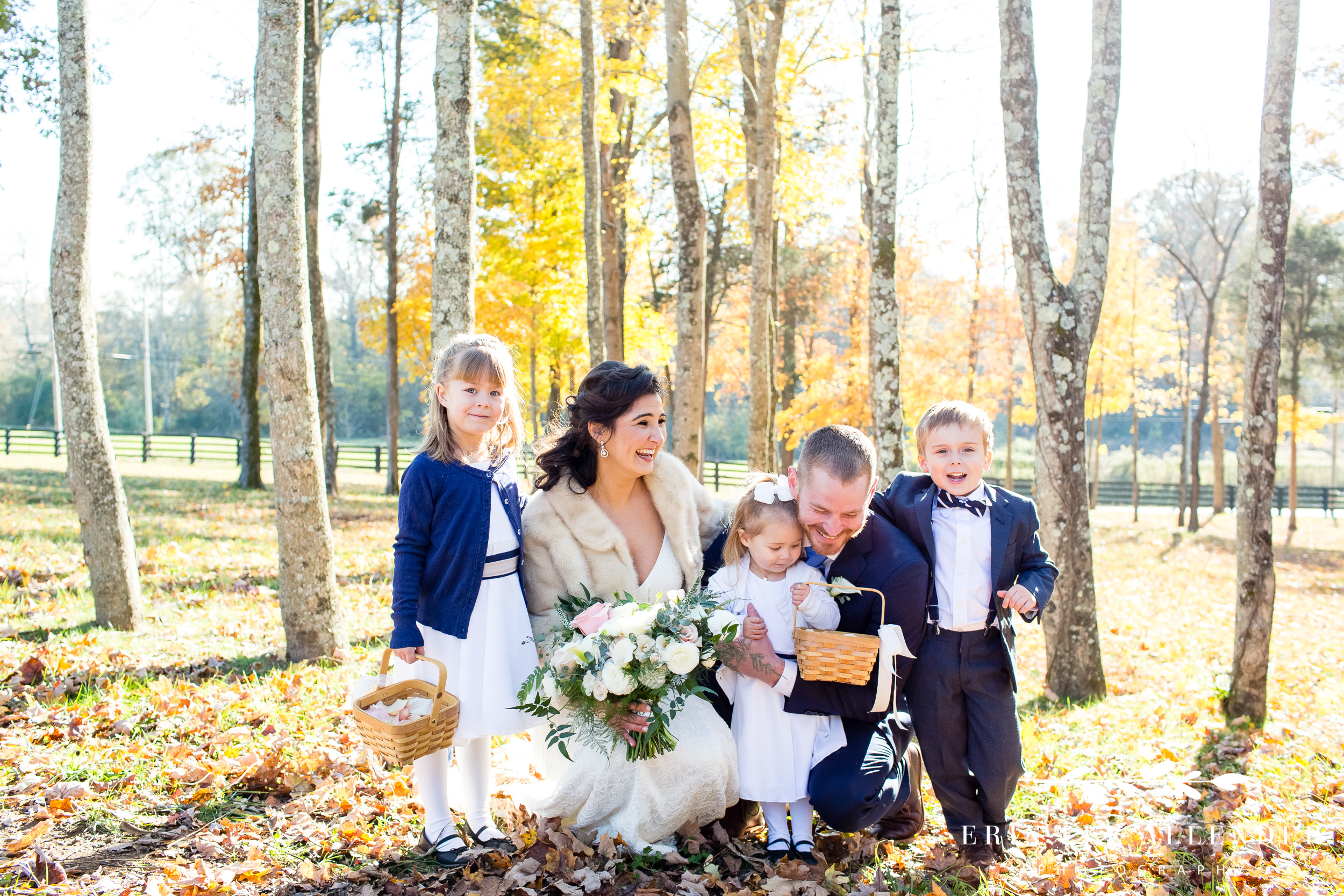 bride-groom-with-flower-girls-ring-bearer