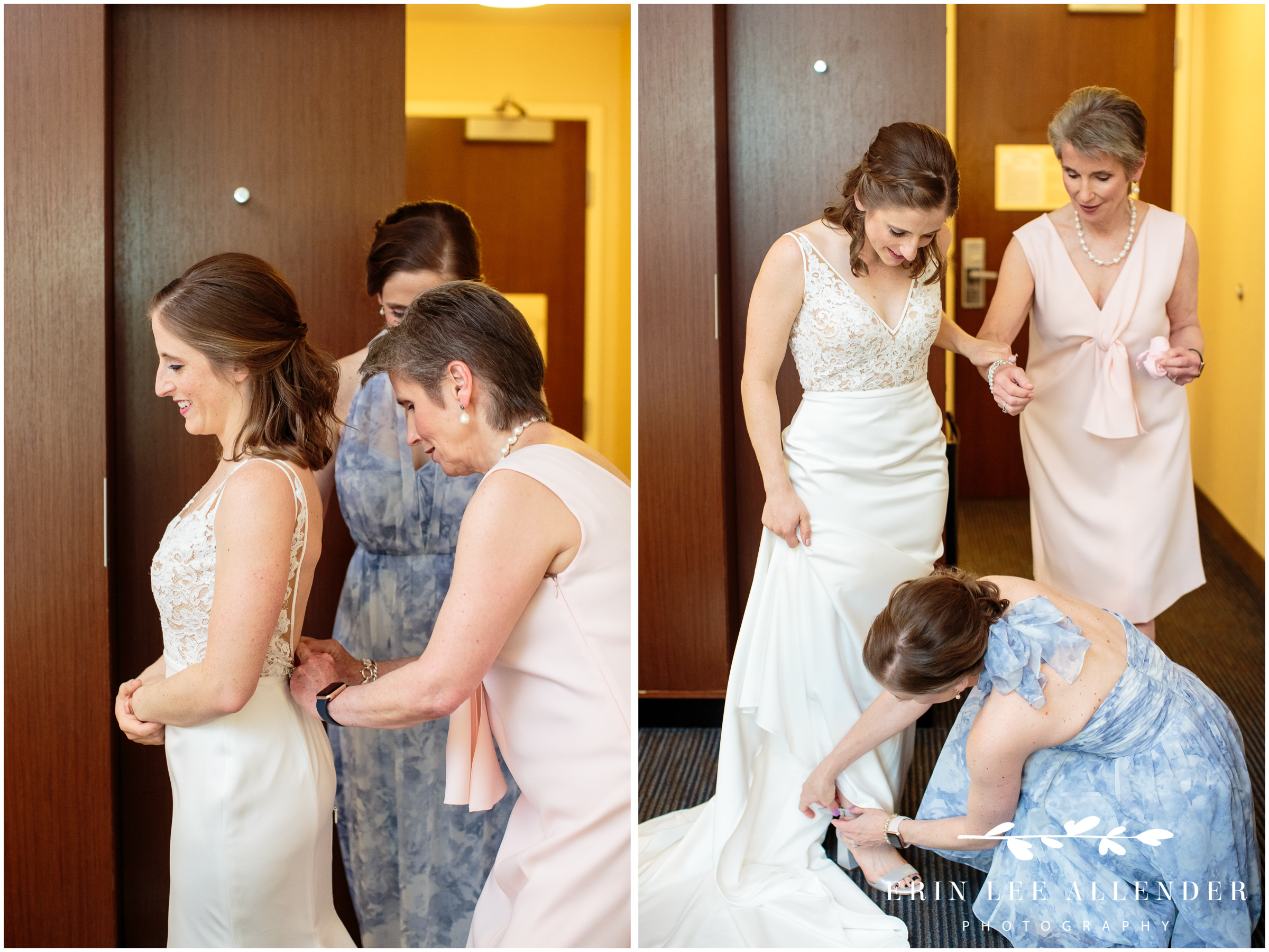 bride-getting-into-wedding-dress