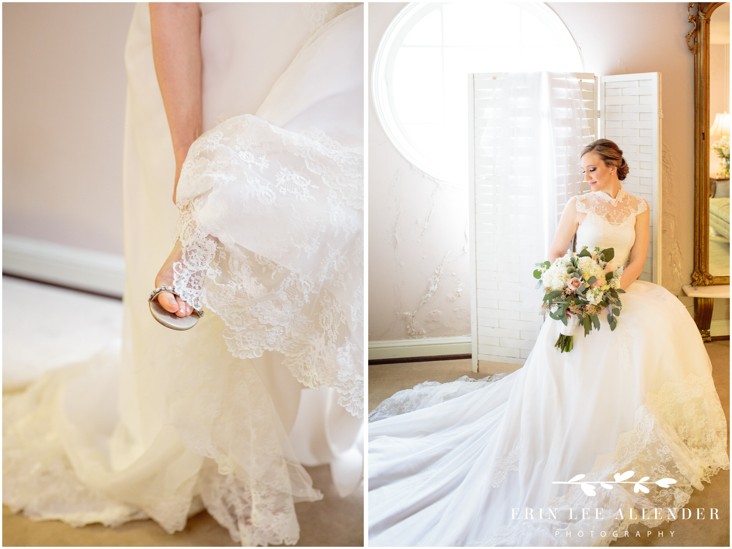 Bride-putting-on-shoes