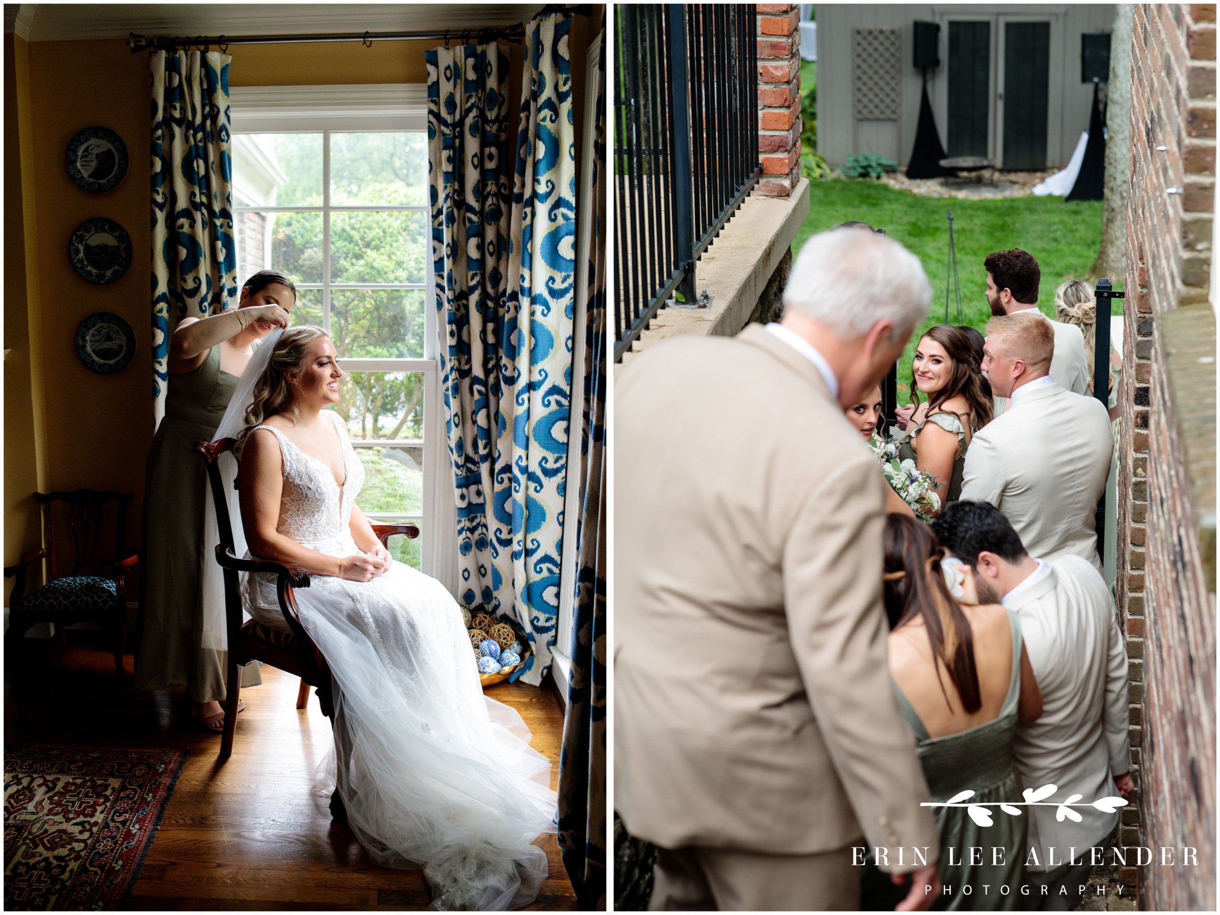 Putting-brides-veil-on