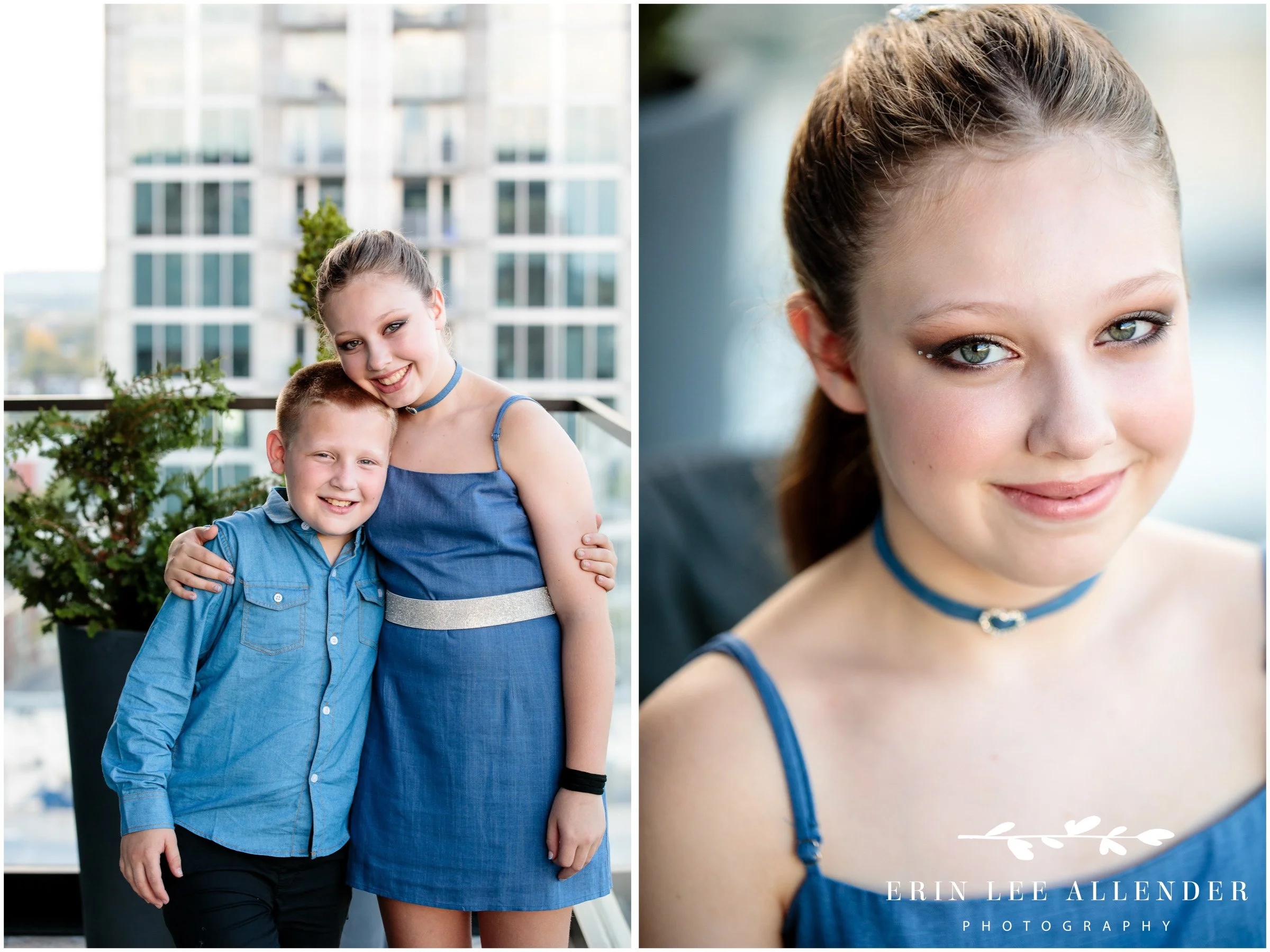 Siblings hugging on Bat Mitzvah party at Virgin Hotel Nashville
