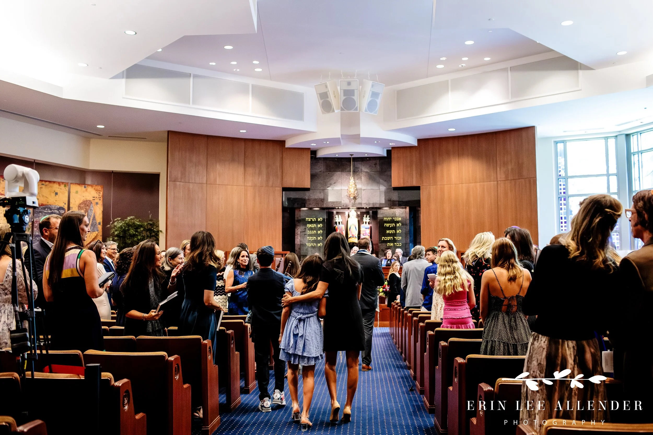 Torah procession inside Nashville synagogue during b’nai mitzva
