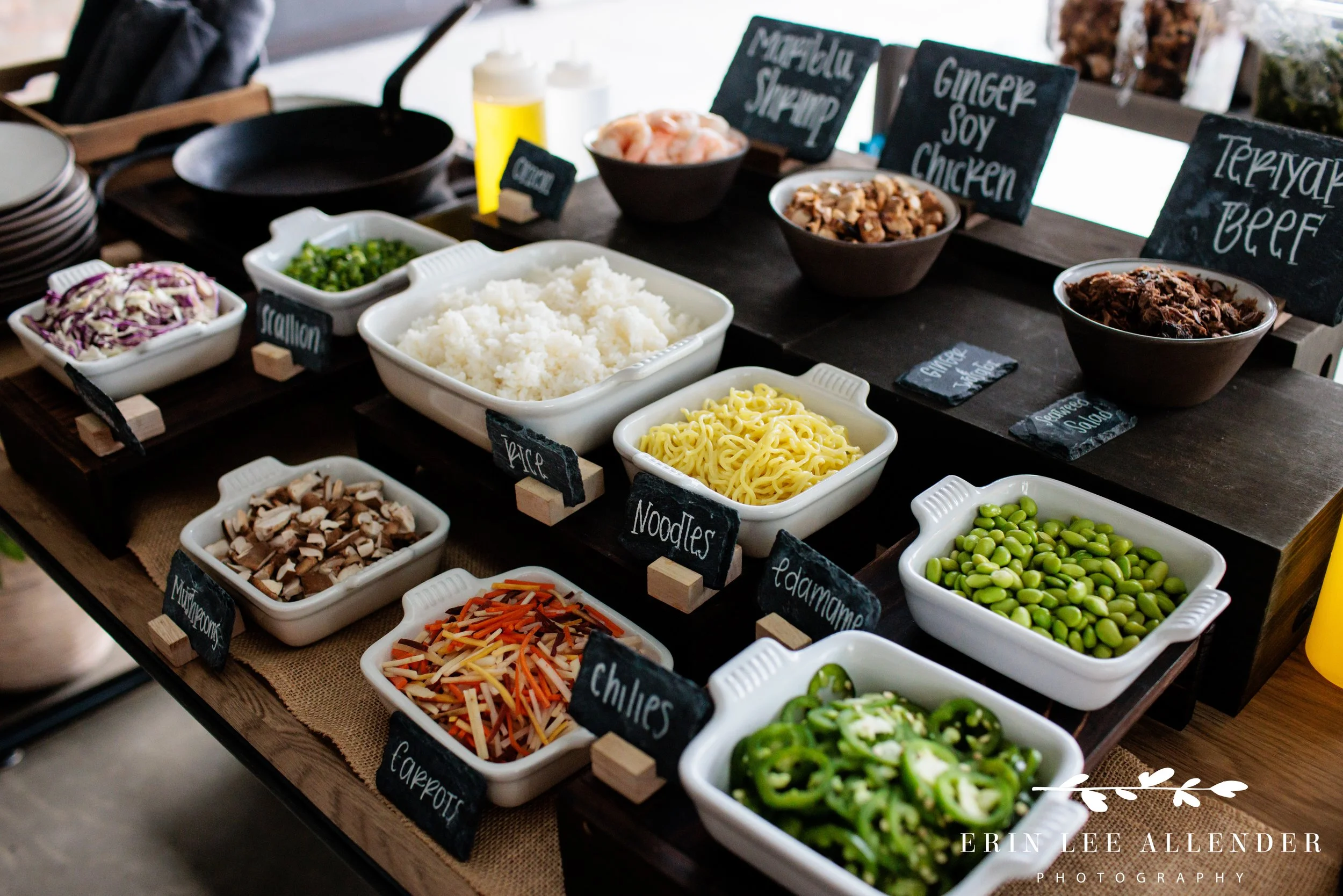 Food station details photographed at Nashville corporate event
