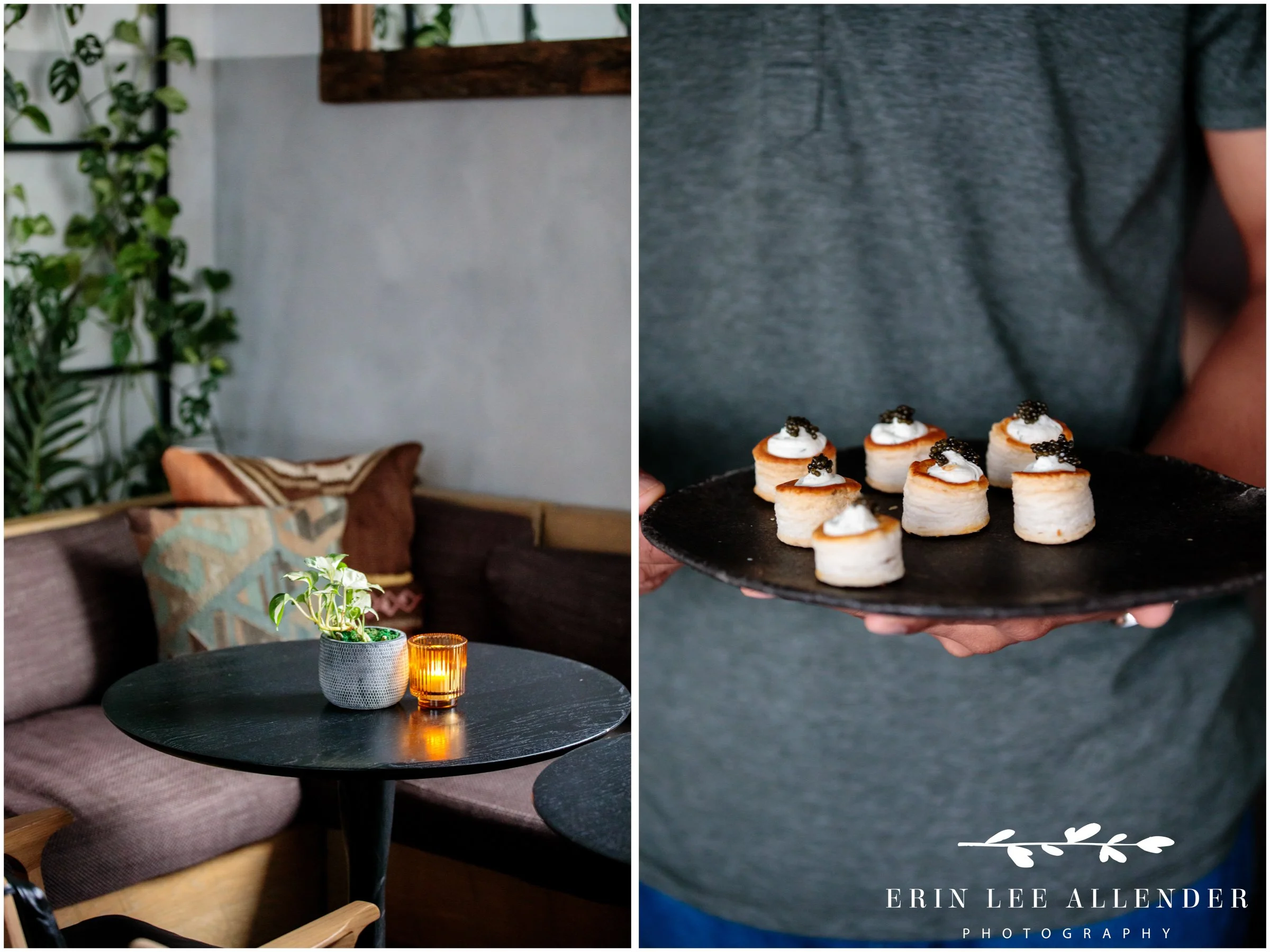 Event décor and table details at Harriet’s Rooftop Nashville