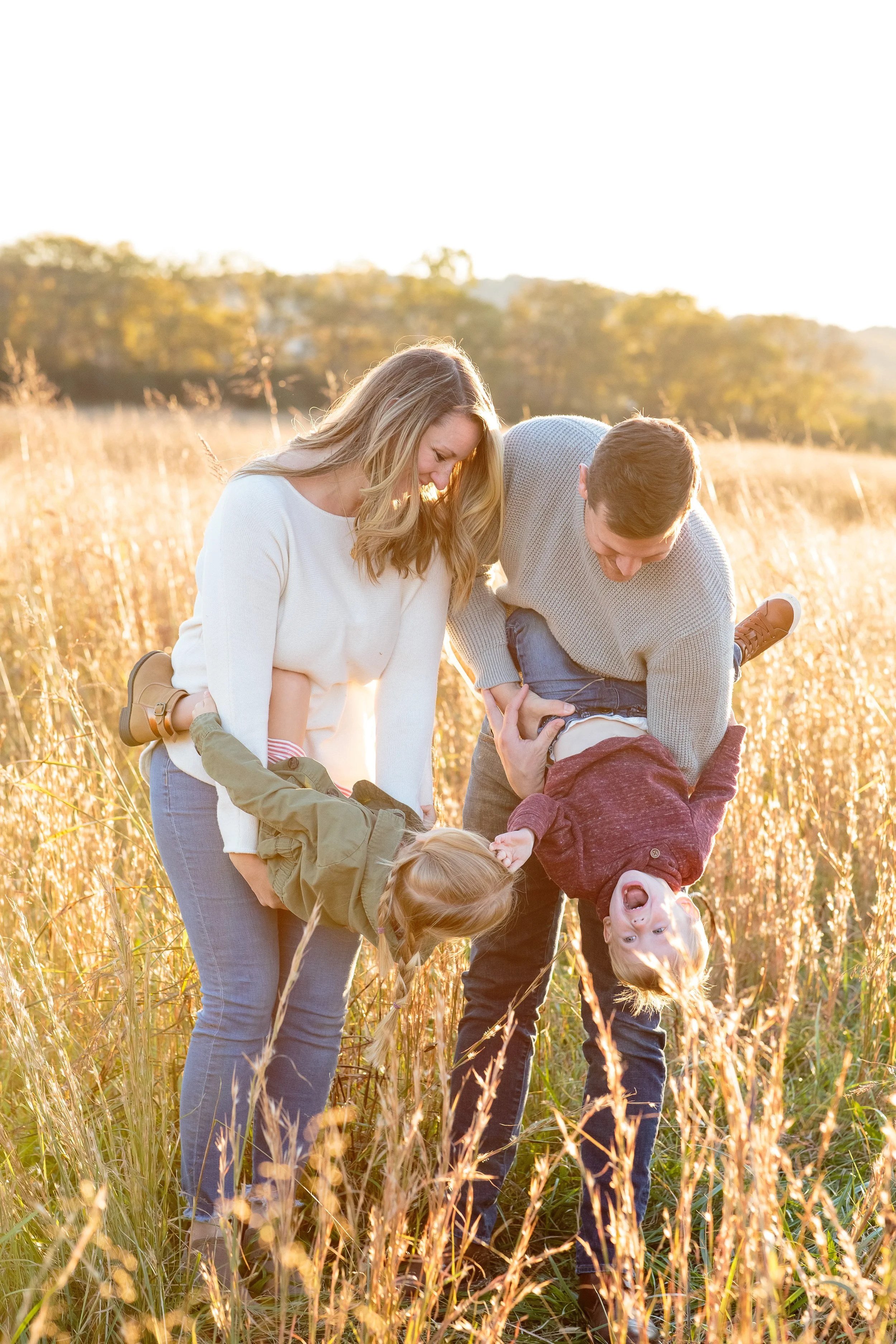 Nashville Family Photography | Open Field at Sunset in Gallatin
