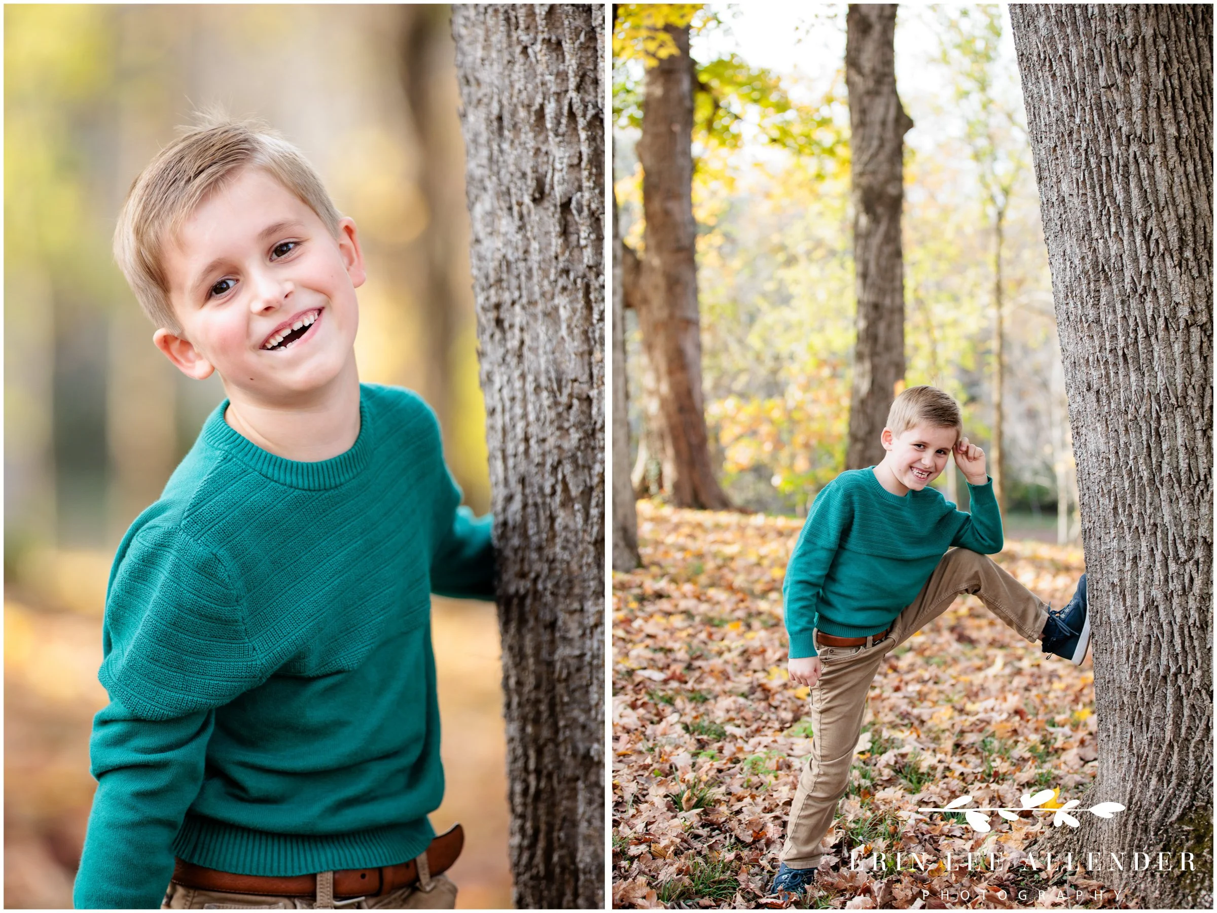 Nashville family session — middle child being silly during a fall mini session at Ellington Agricultural Center