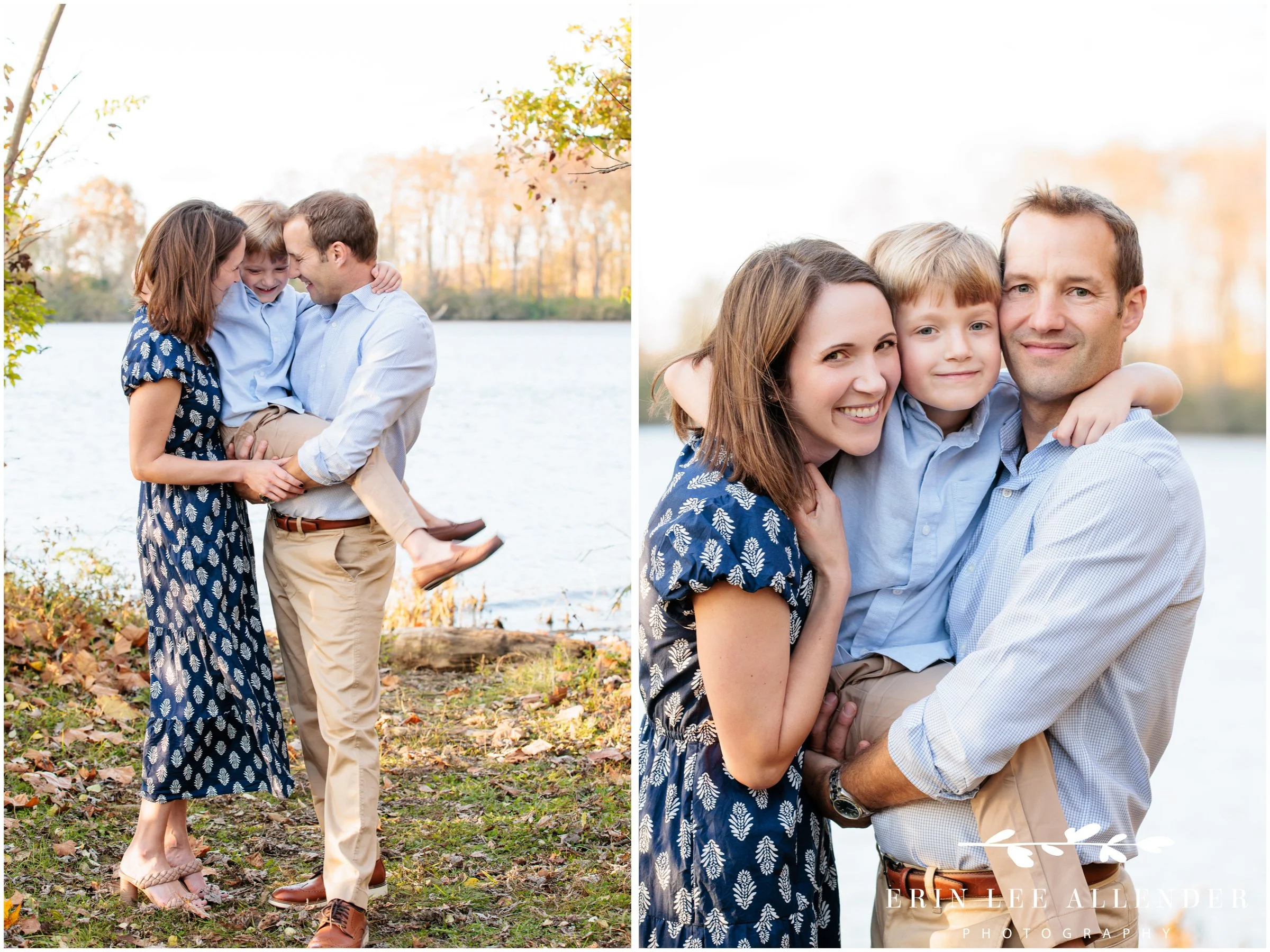 Nashville family photography — parents holding their son in their arms at Walton Ferry Arboretum in Hendersonville, TN