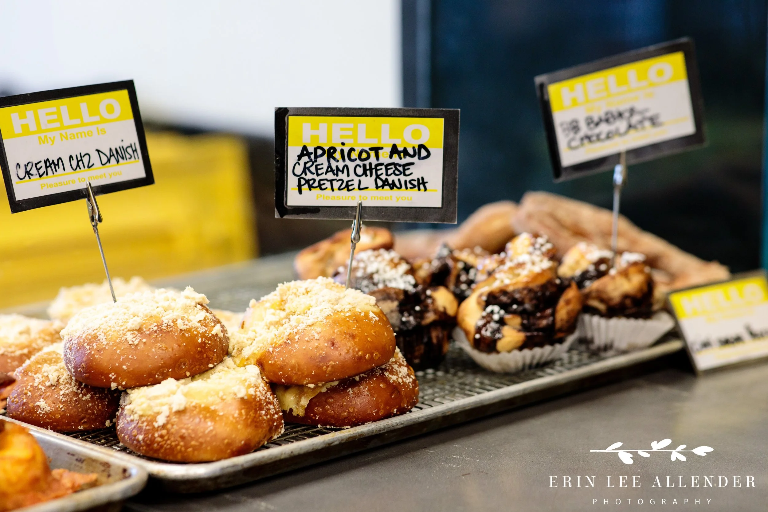 FatBelly Pretzel Bakery & Deli's full bakery case in East Nashville, Nashville food photography