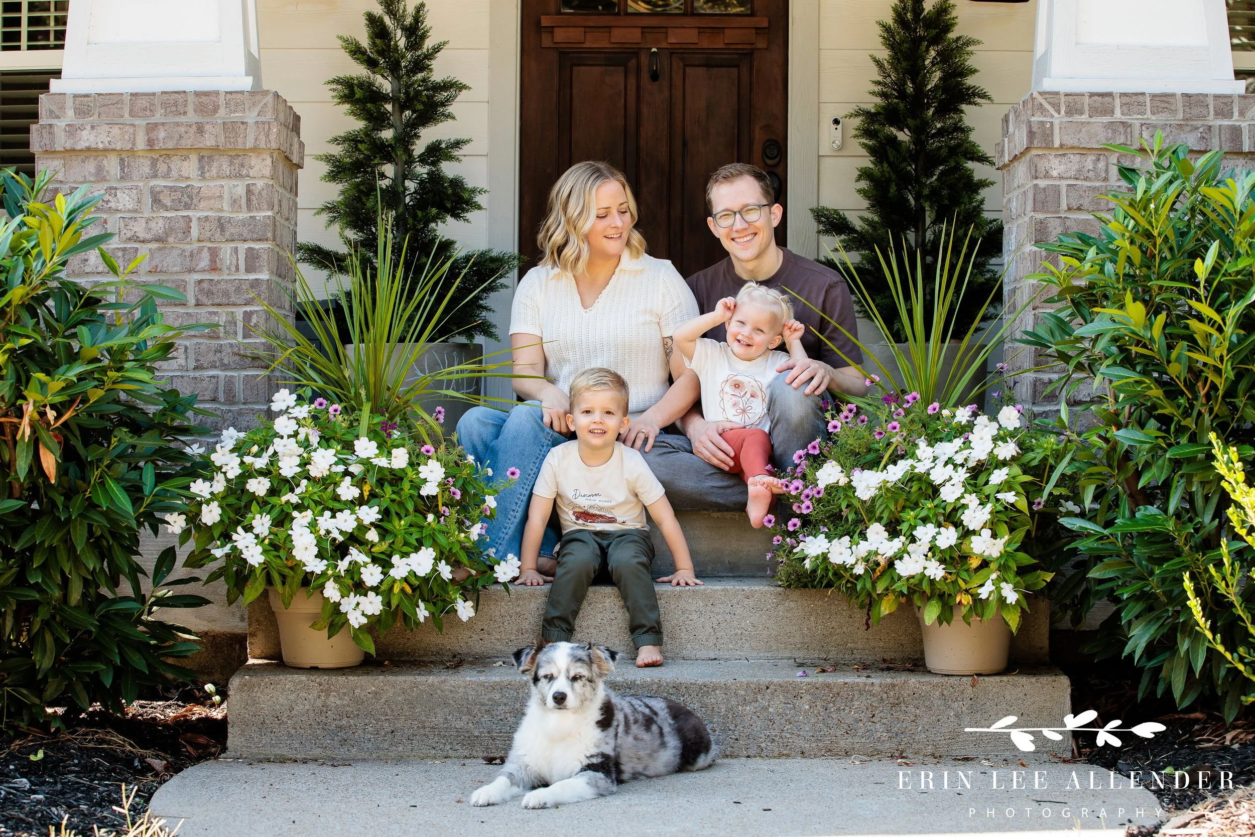 Little girl being silly during in-home family session in Nasvhille