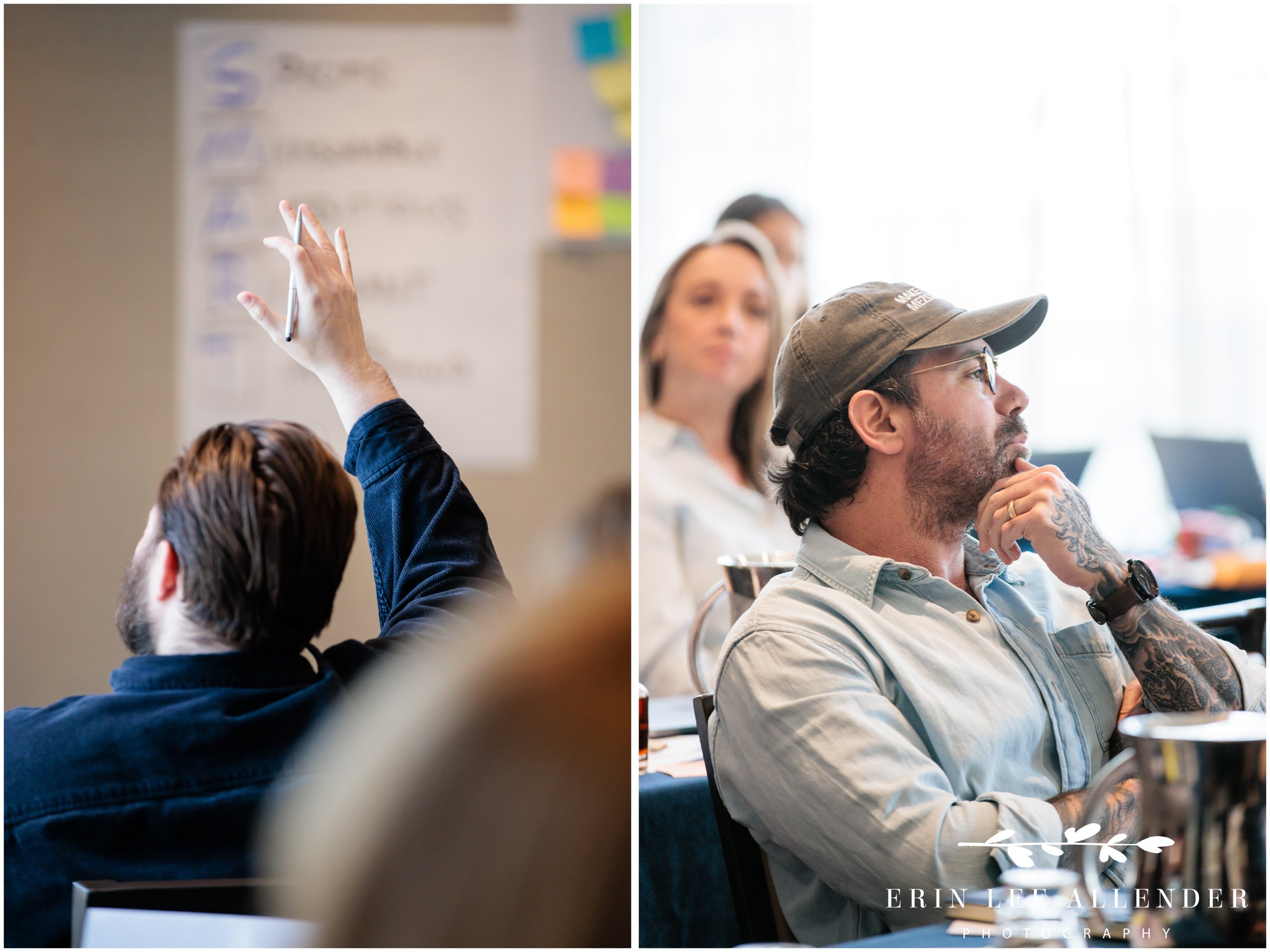 Nashville corporate event photographer — wine and spirits ambassador audience reacting during sales education session at JW Marriott Nashville