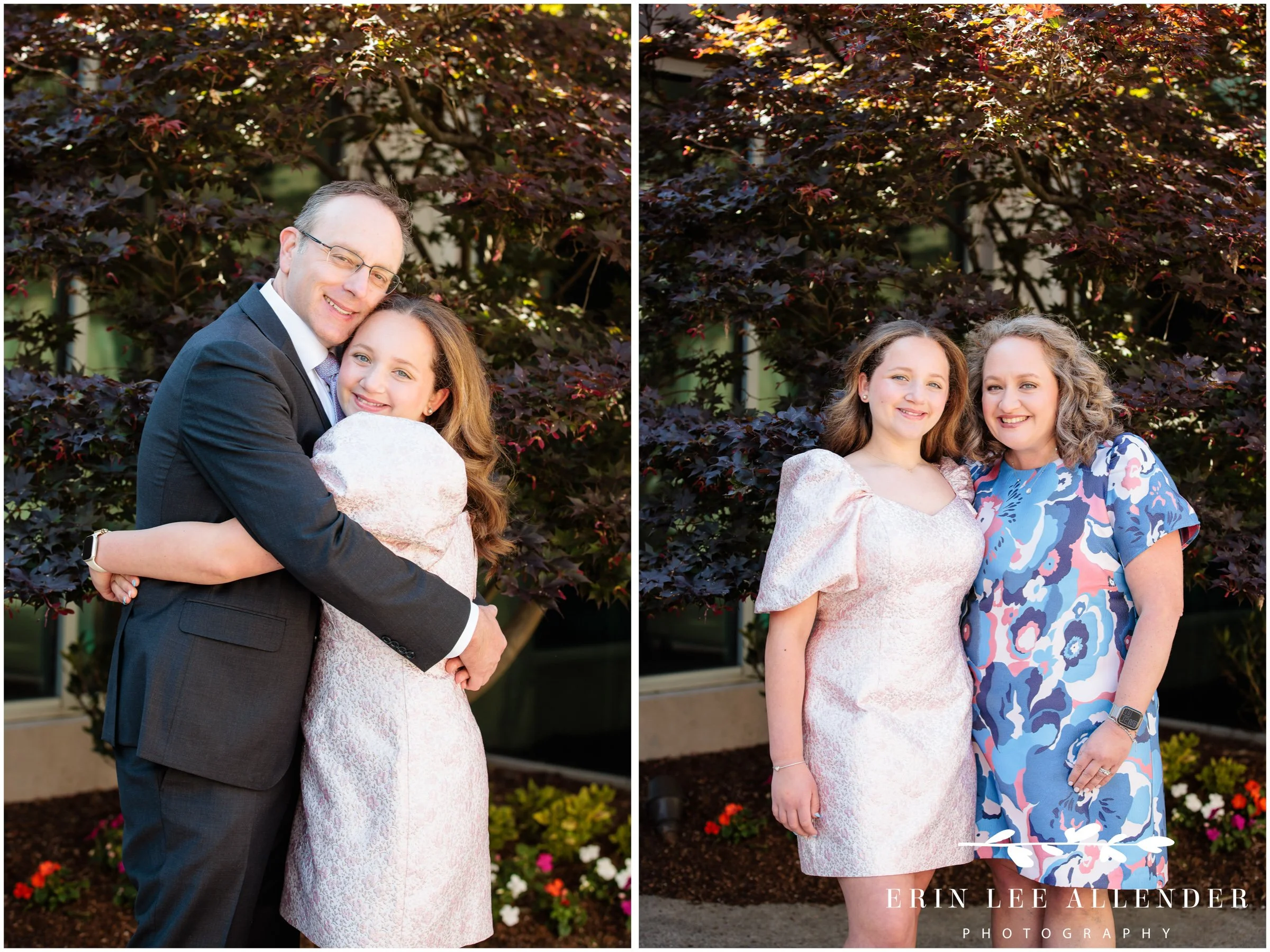 Nashville mitzvah photography — bat mitzvah with family during service at The Temple Nashville