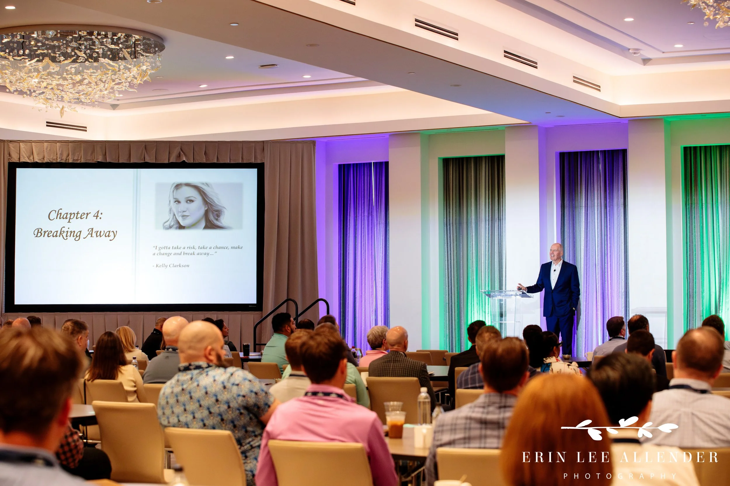 Nashville corporate event photographer — CBIZ CEO delivering keynote address at CBIZ Nashville Summit at The Conrad