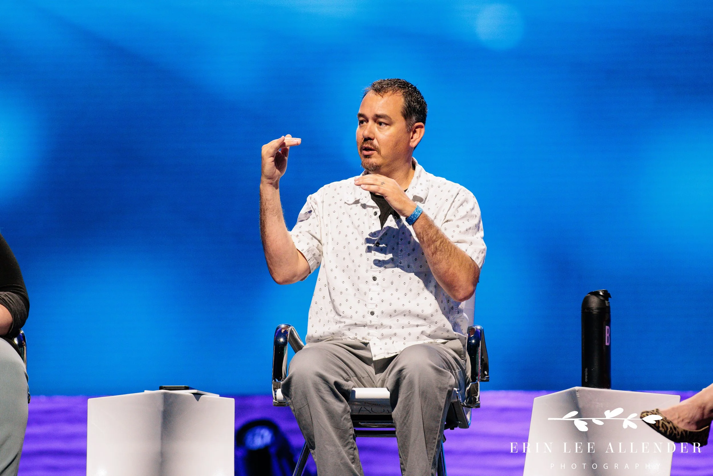 Nashville conference photography — Post Captain consultant in a fireside chat format at the Slate Summit, Music City Center
