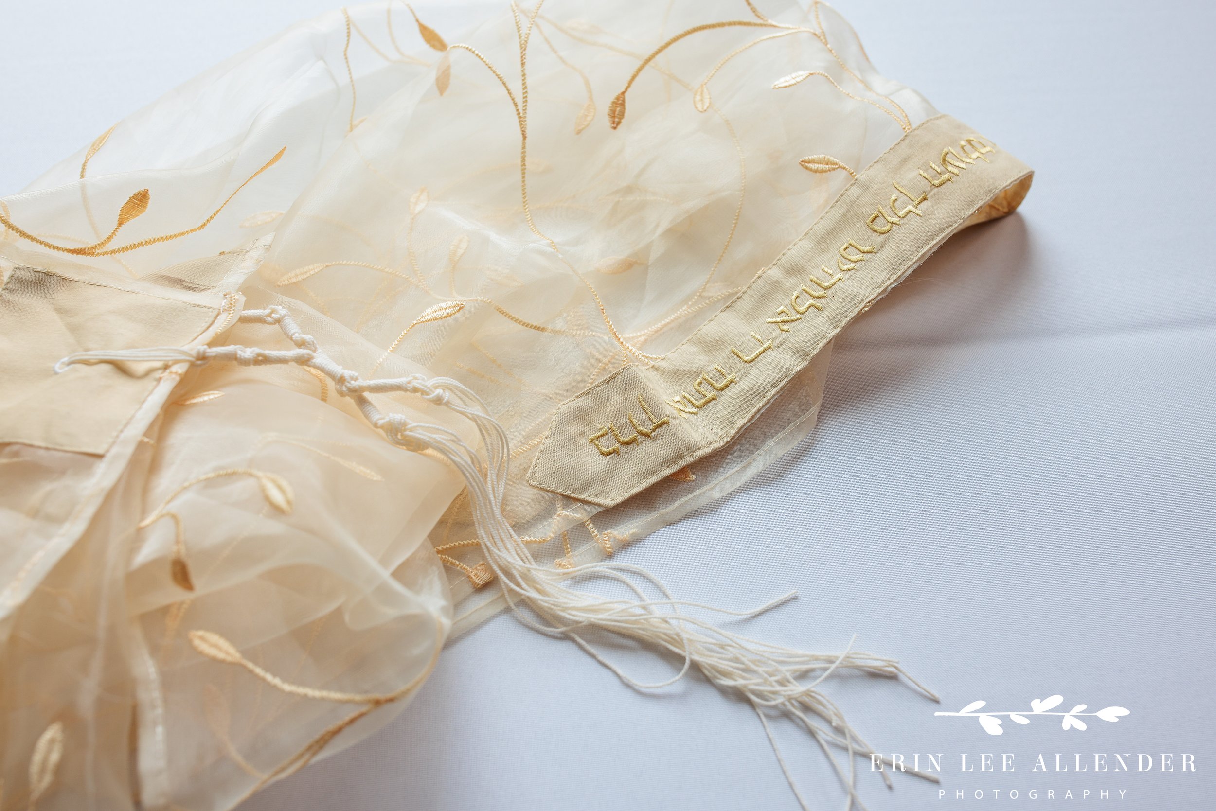 Tallit detail during temple ceremony