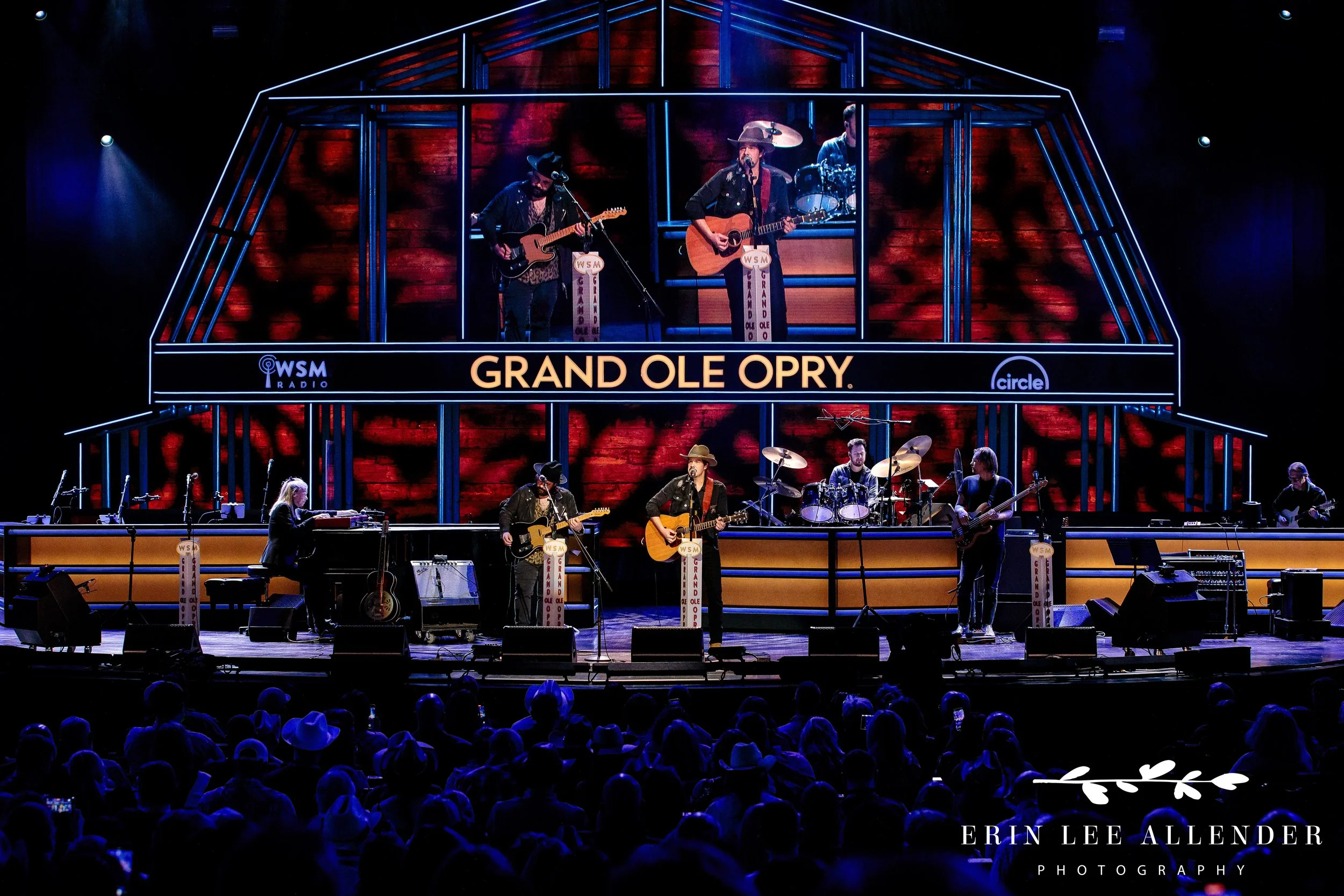 Live band performing during a Grand Ole Opry corporate buyout in Nashville