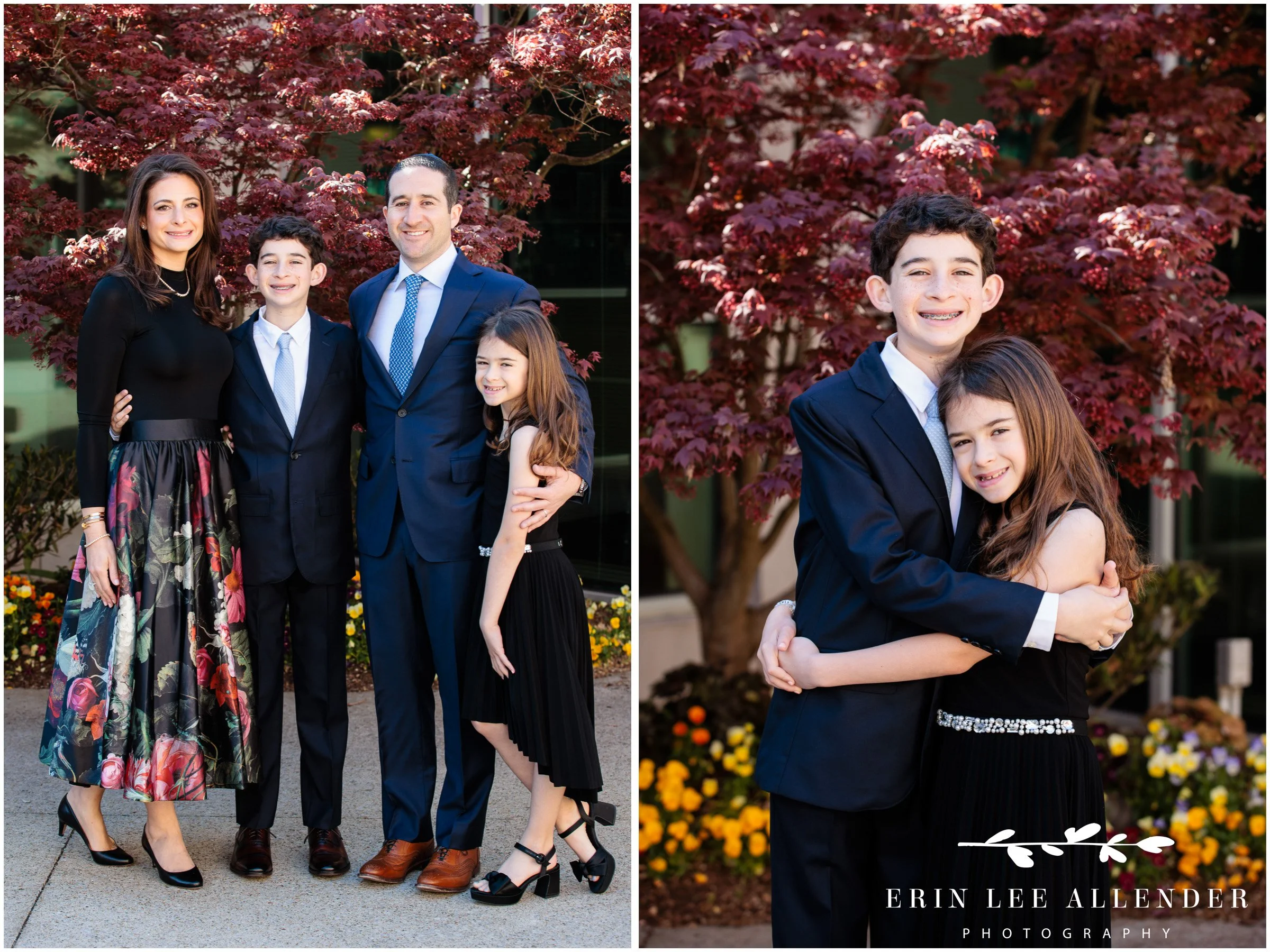 Bar mitzvah family portrait at The Temple in Nashville
