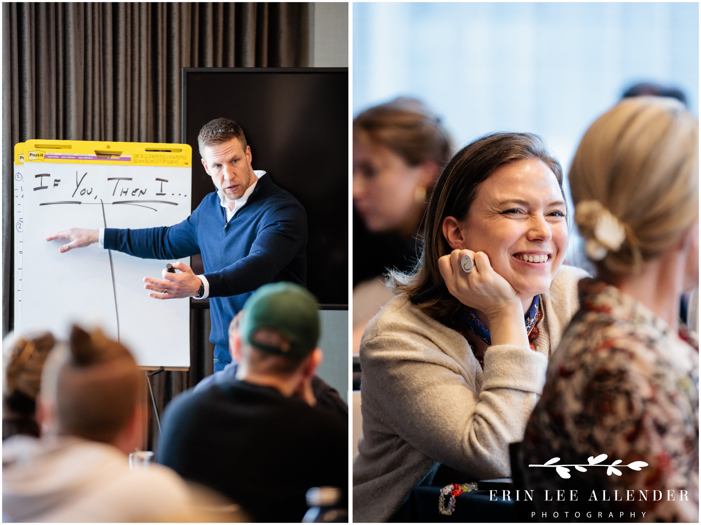 Nashville corporate event photography — ambassador participating in sales training game at JW Marriott Nashville