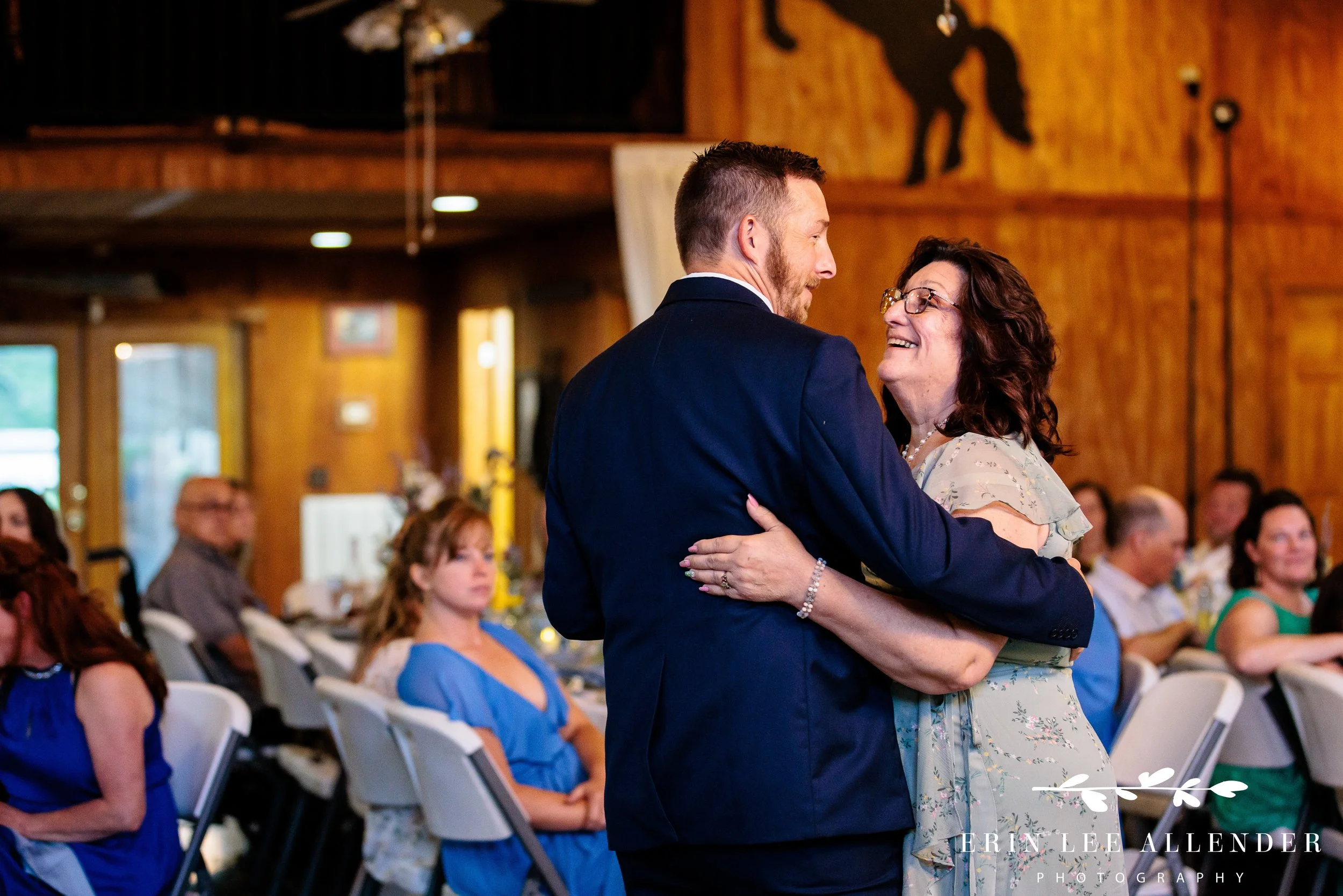 groom and mother dance at reception
