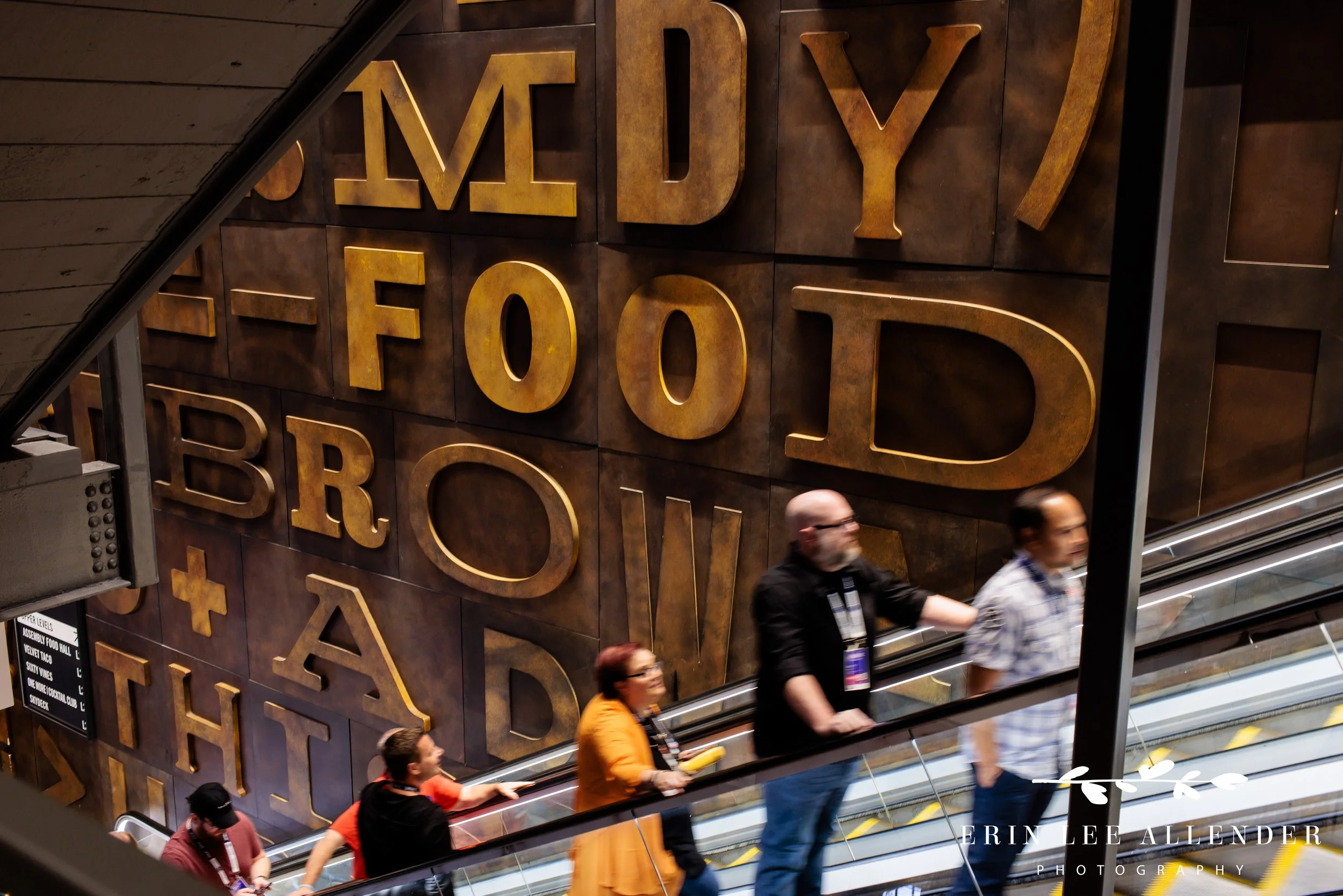 Wide view of Assembly Food Hall fully rented for Nashville corporate conference event