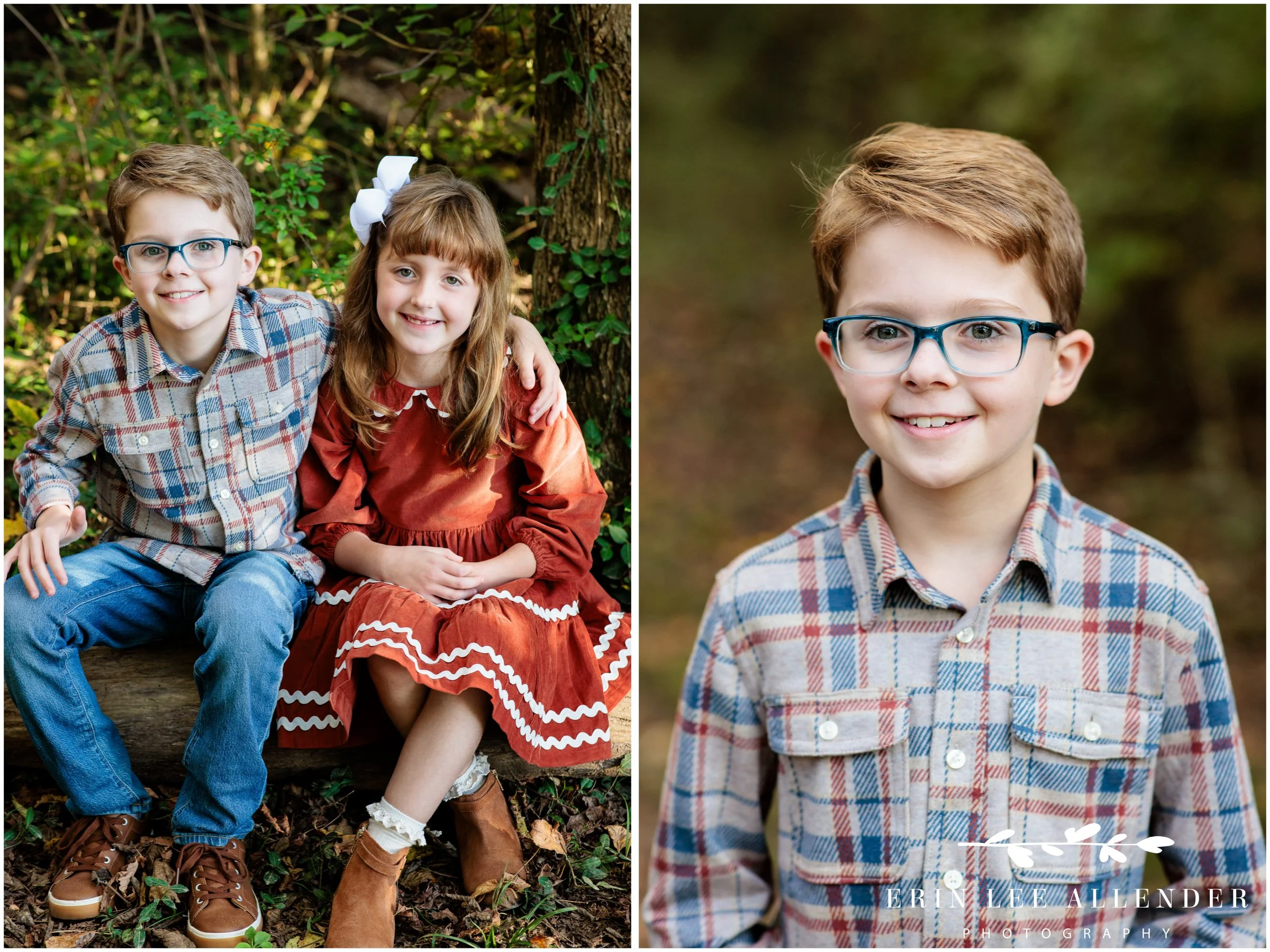 Nashville fall portrait session — close-up of a young boy's face in natural light at Walton Ferry Arboretum