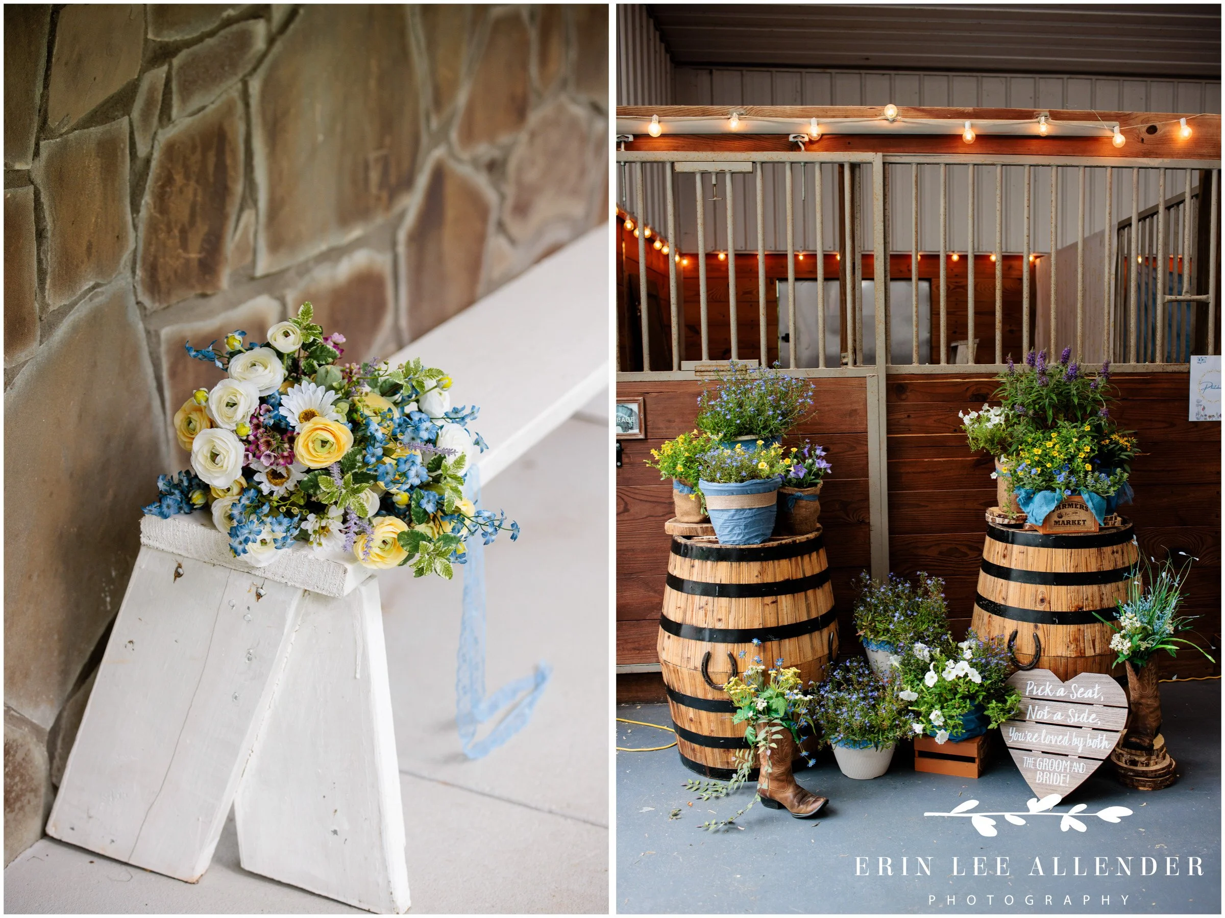 Detail shot of DIY wedding florals and vases at a Nashville wedding