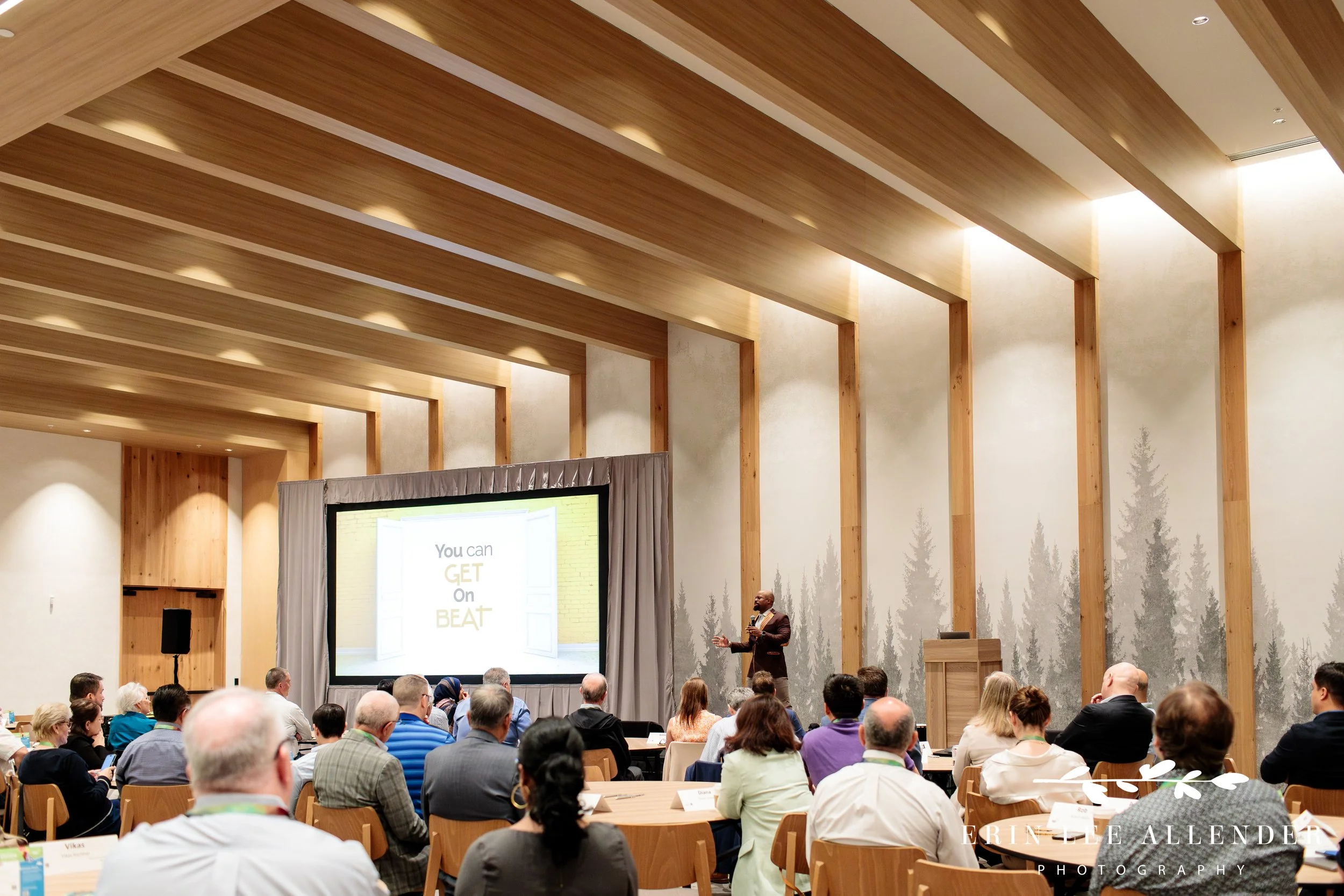 Wide shot of a conference session at Embassy Suites Downtown Nashville