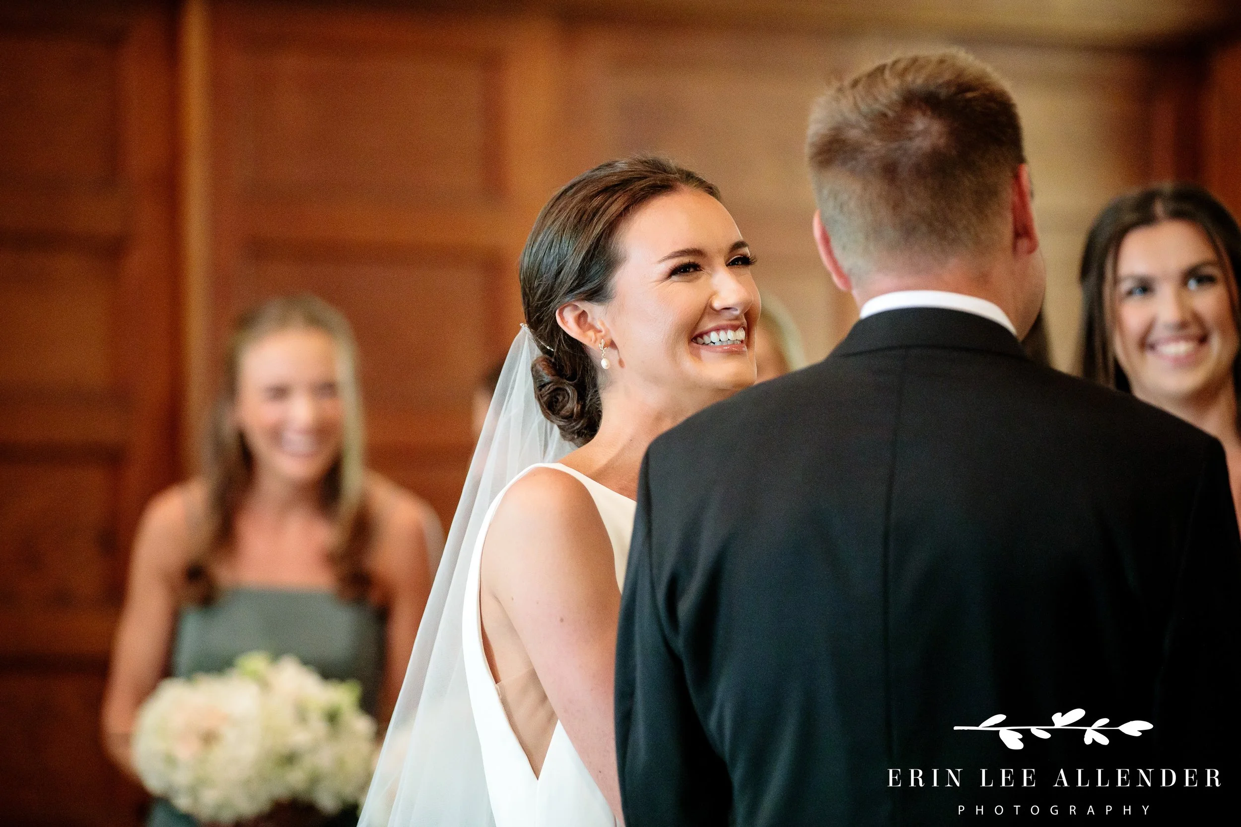 Nashville wedding — bride looking at her groom during the ceremony