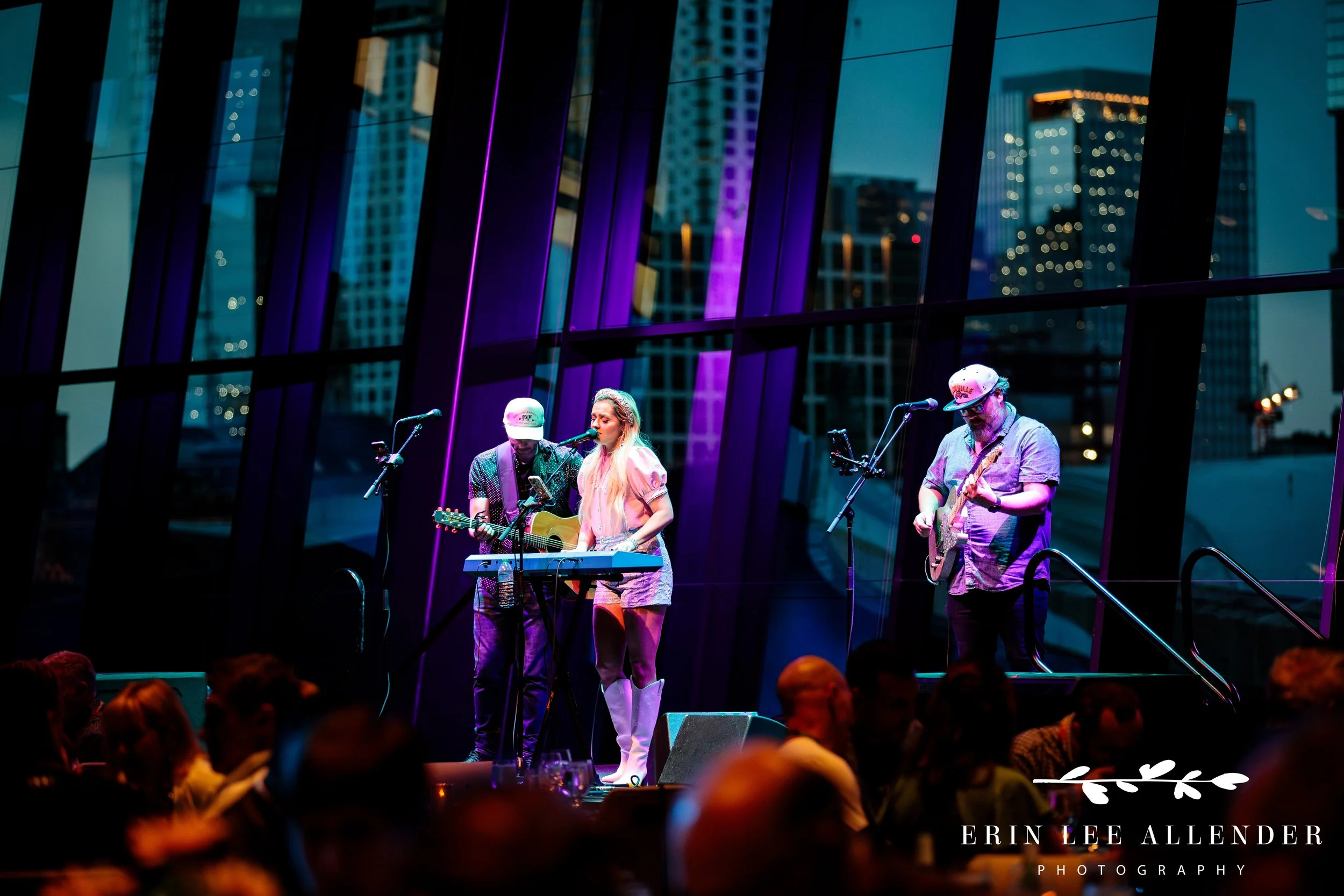 Live band Brassfield entertaining conference guests at Country Music Hall of Fame