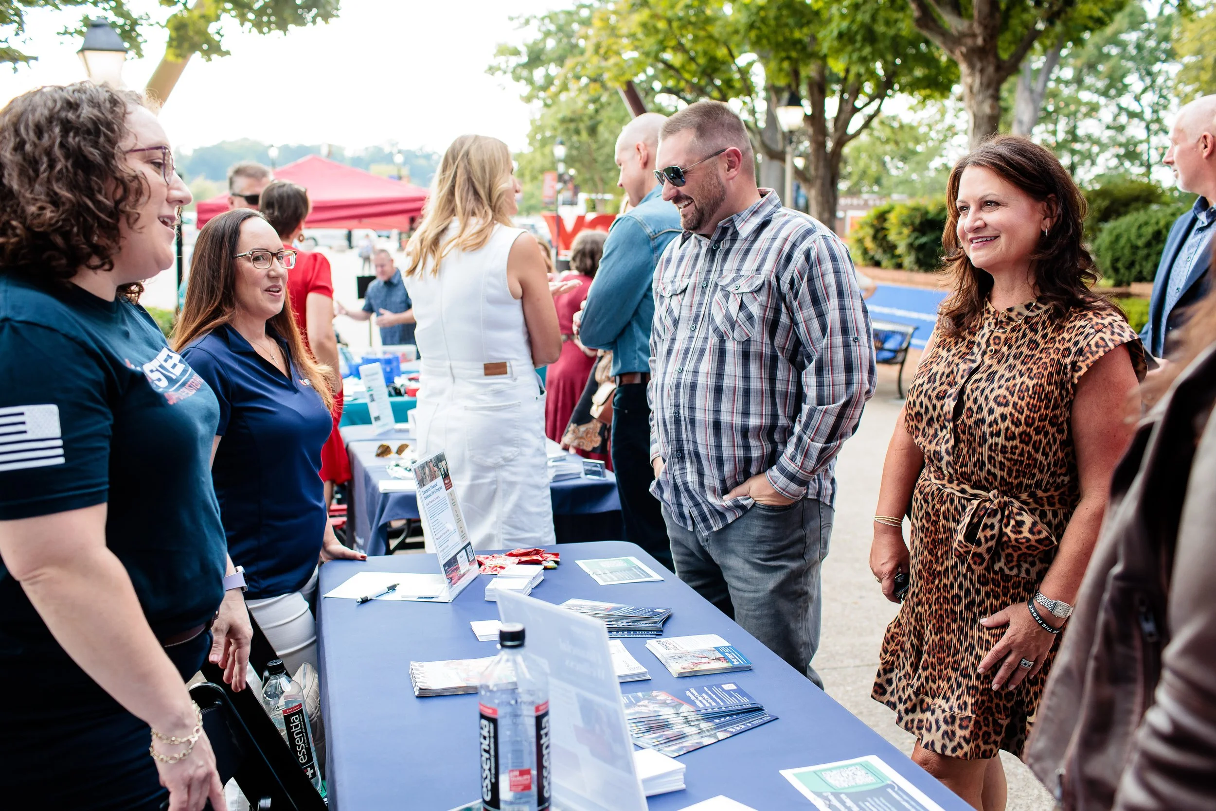 People talking to vendors at Face the Fight at Grand Ole Opry in Nashville