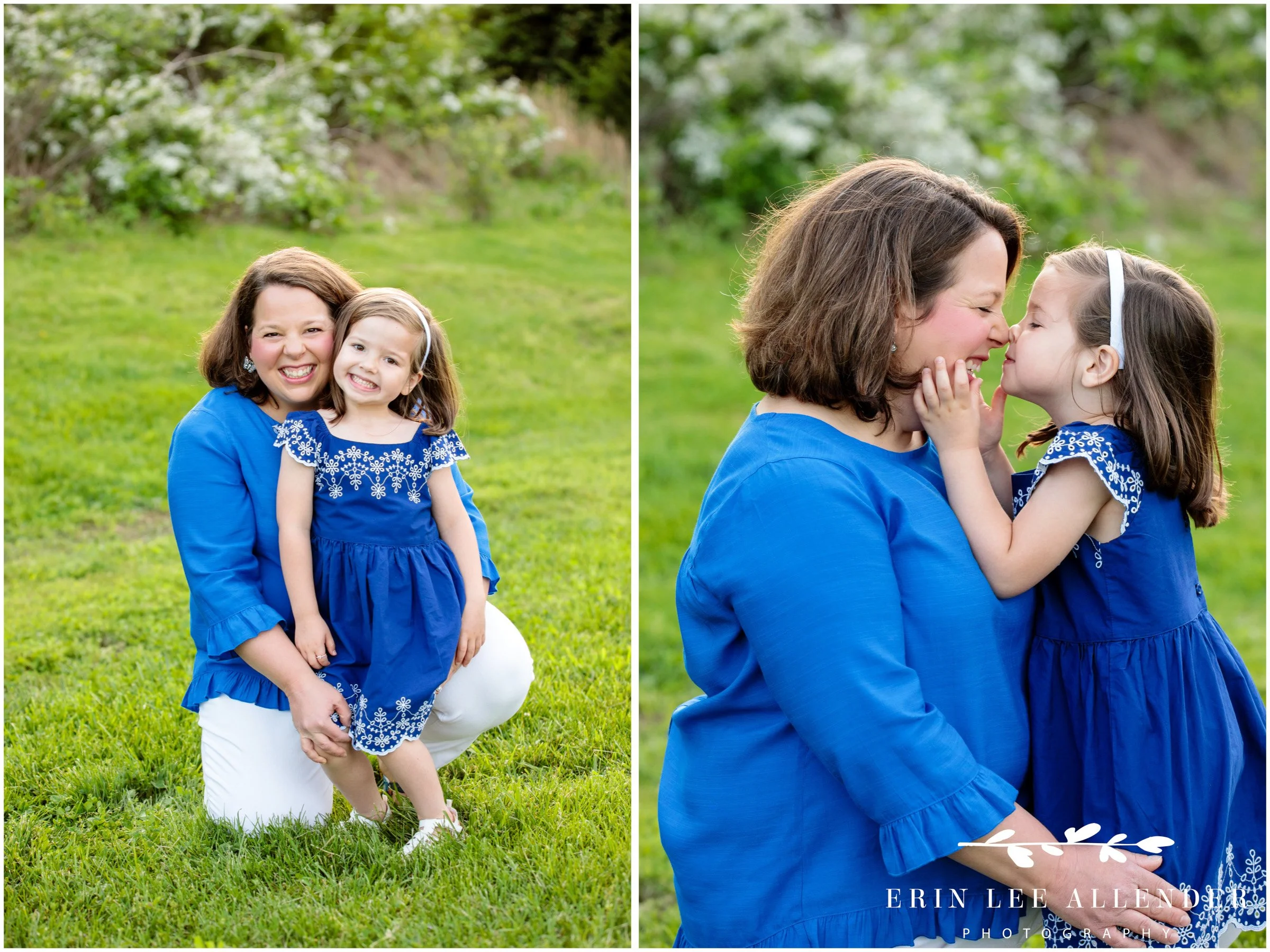 Nashville family photography — daughter nuzzling up to mom during a Franklin family session