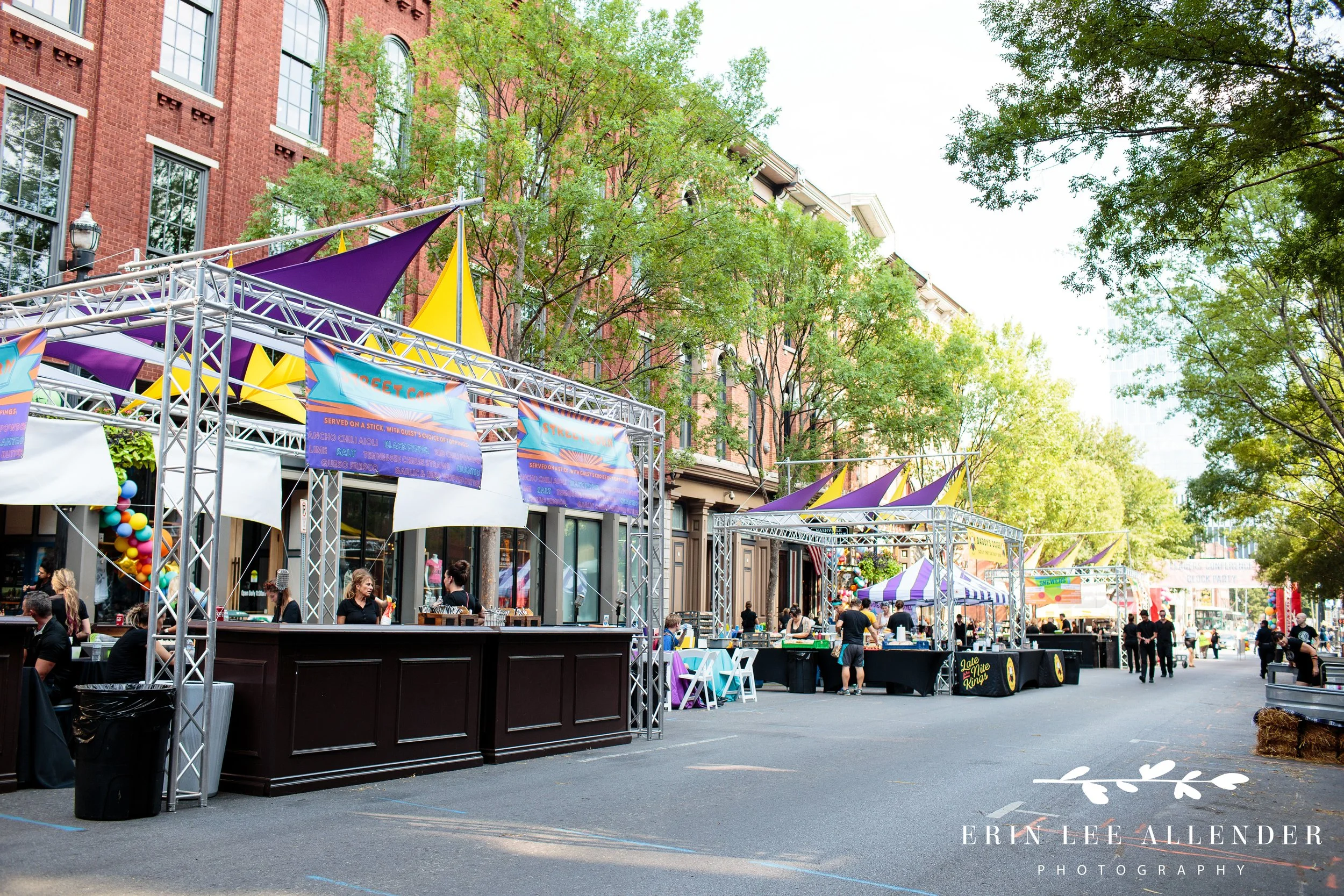 Second Avenue shut down for a private corporate event in downtown Nashville