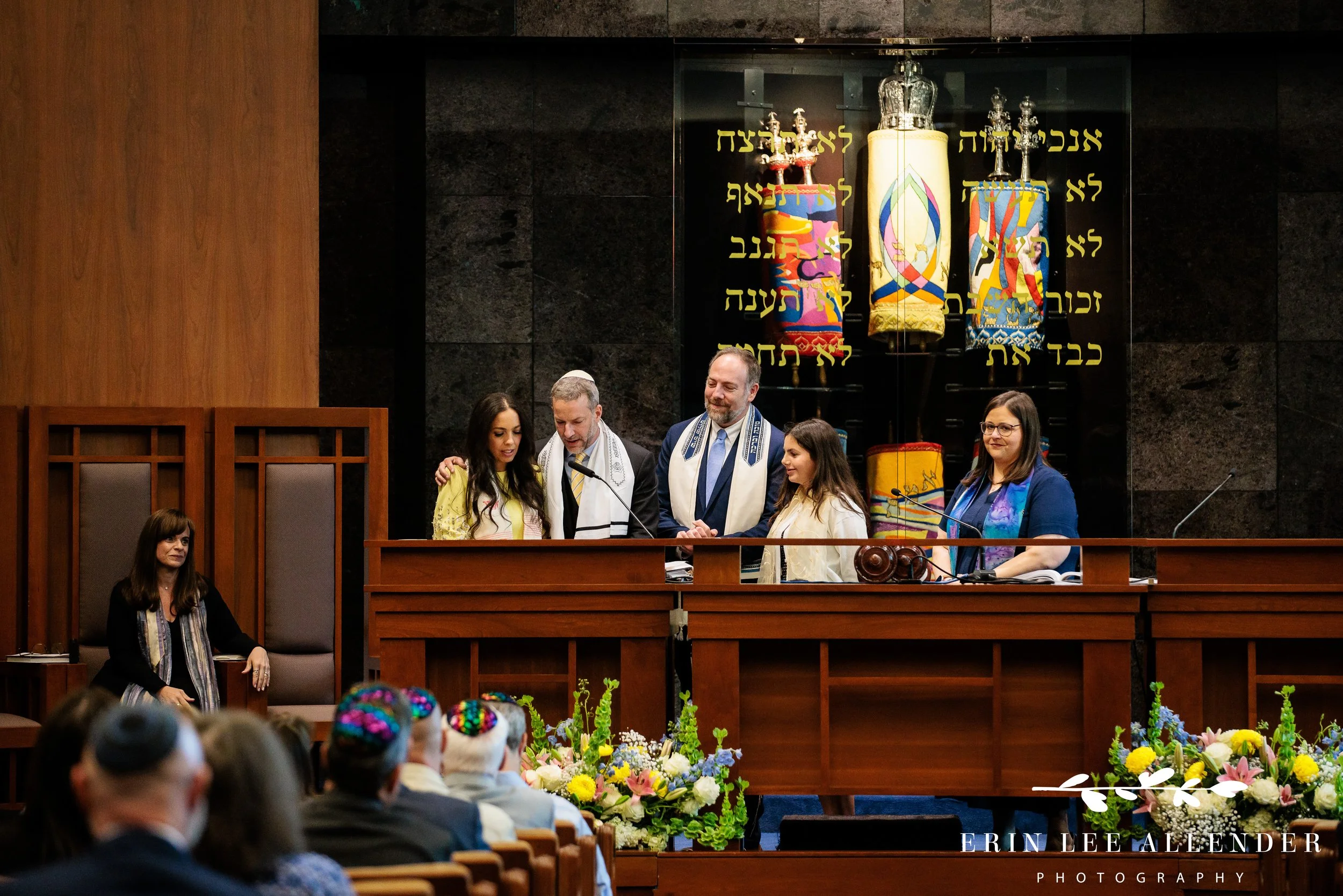 Parents participating in aliyah