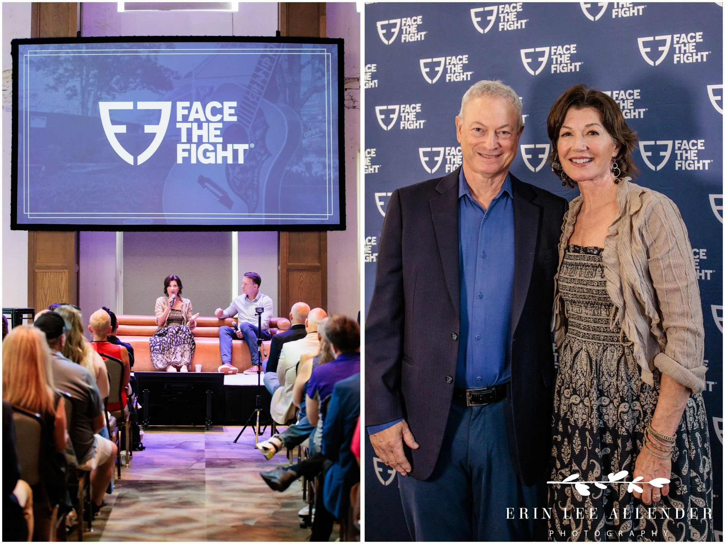 Nashville nonprofit event photography — Gary Sinise and Amy Grant together at Louder Together, Face the Fight's morning program at Ole Red