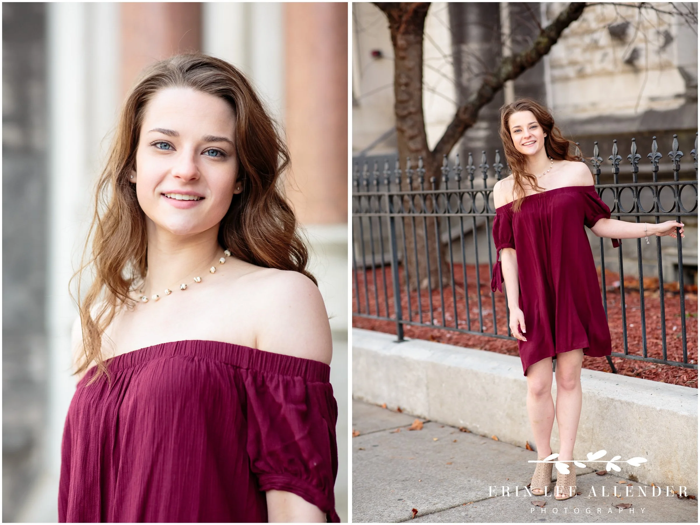 Nashville senior portrait — close-up of senior in downtown Nashville, classic natural light portrait photography