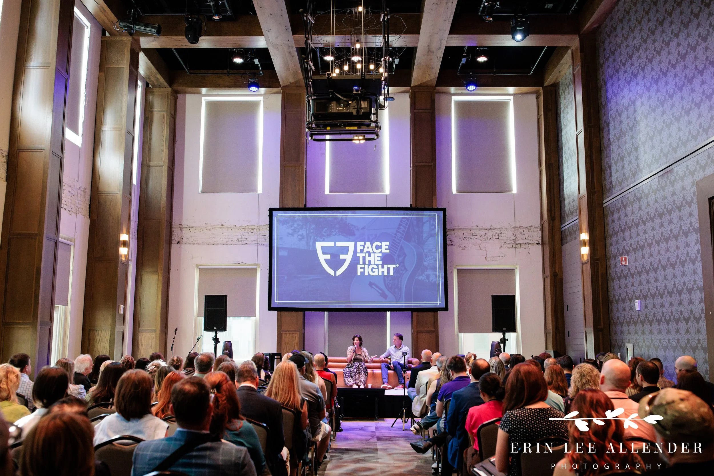 Nashville corporate event photography — wide view of the Ole Red stage with Amy Grant during Louder Together: Music and the Movement to End Veteran Suicide