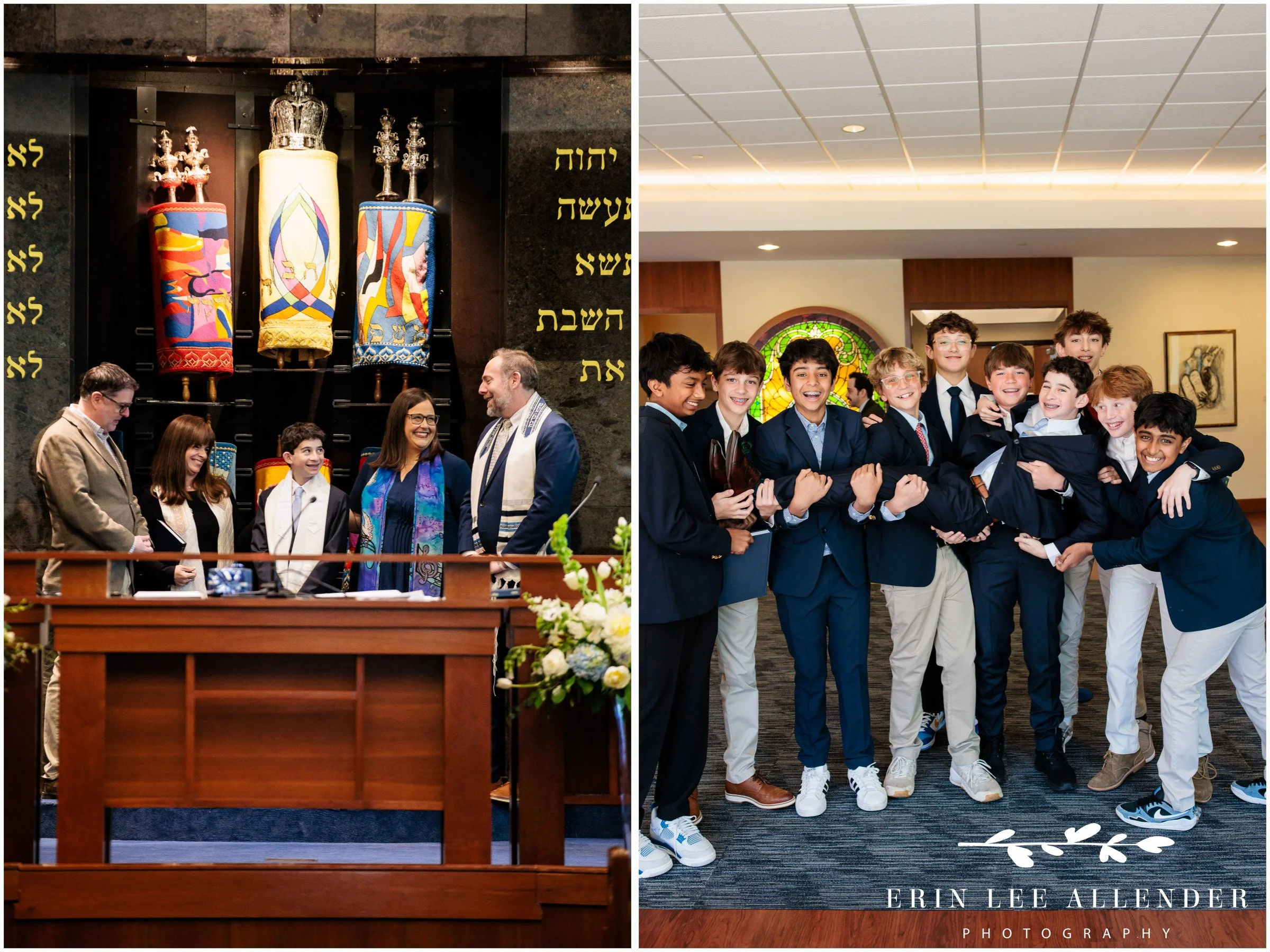 Rabbis giving blessing during bar mitzvah service at The Temple Nashville